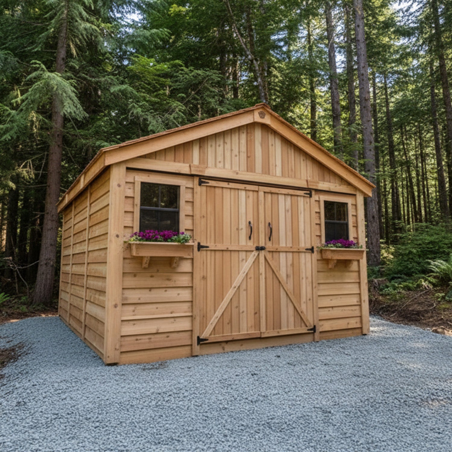Outdoor Living Today 12x12 Western Red Cedar Spacemaster with Cedar Roof
