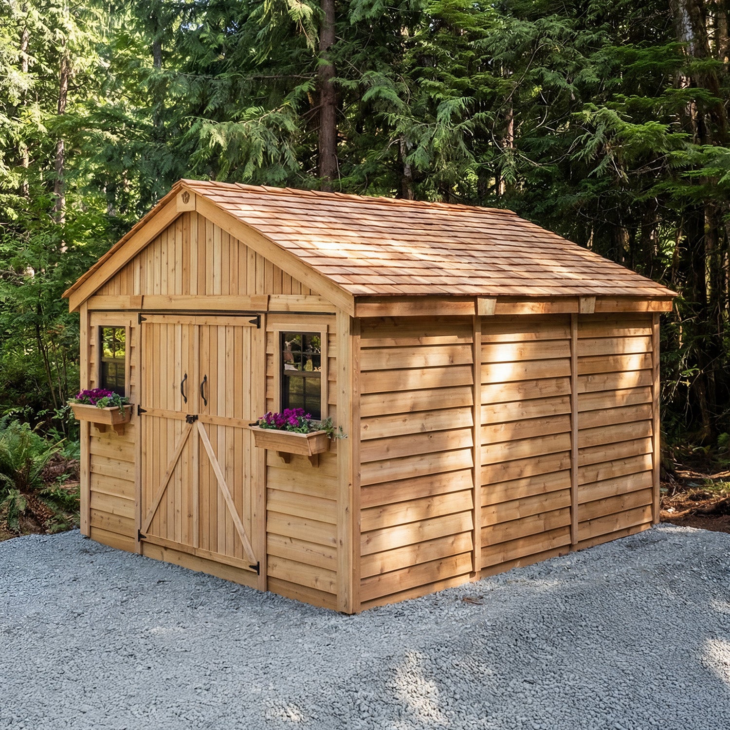 Outdoor Living Today 12x12 Western Red Cedar Spacemaster with Cedar Roof