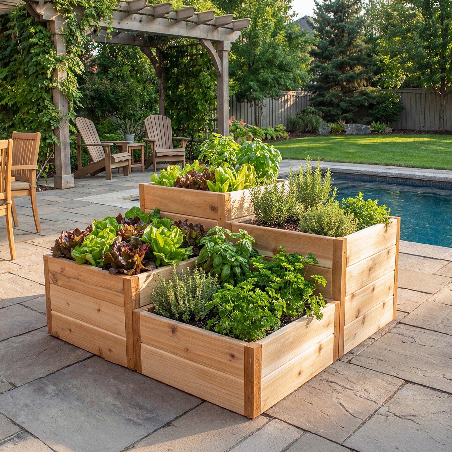 Outdoor Living Today Tiered Corner Raised Garden bed