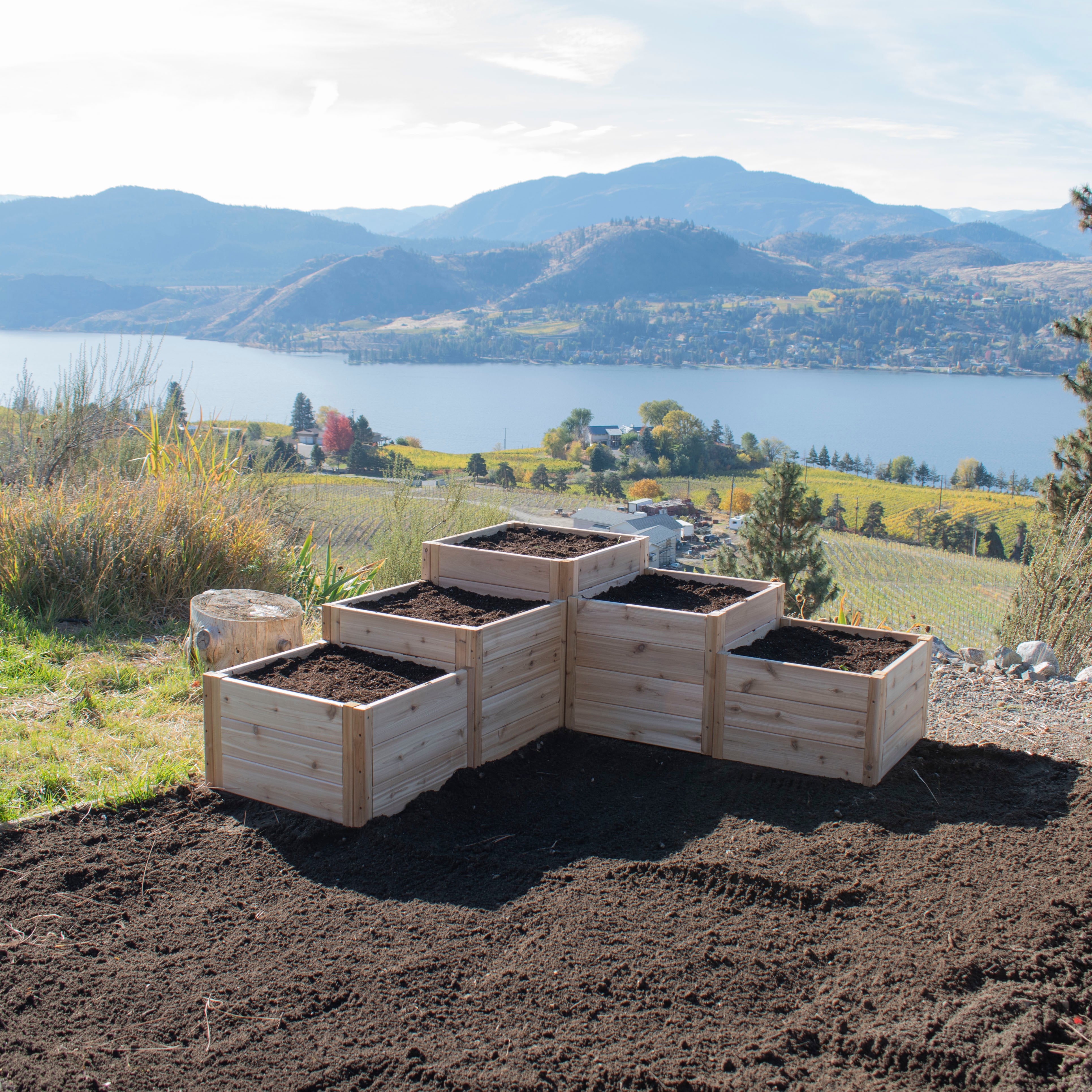 Outdoor Living Today Tiered L Raised Garden bed