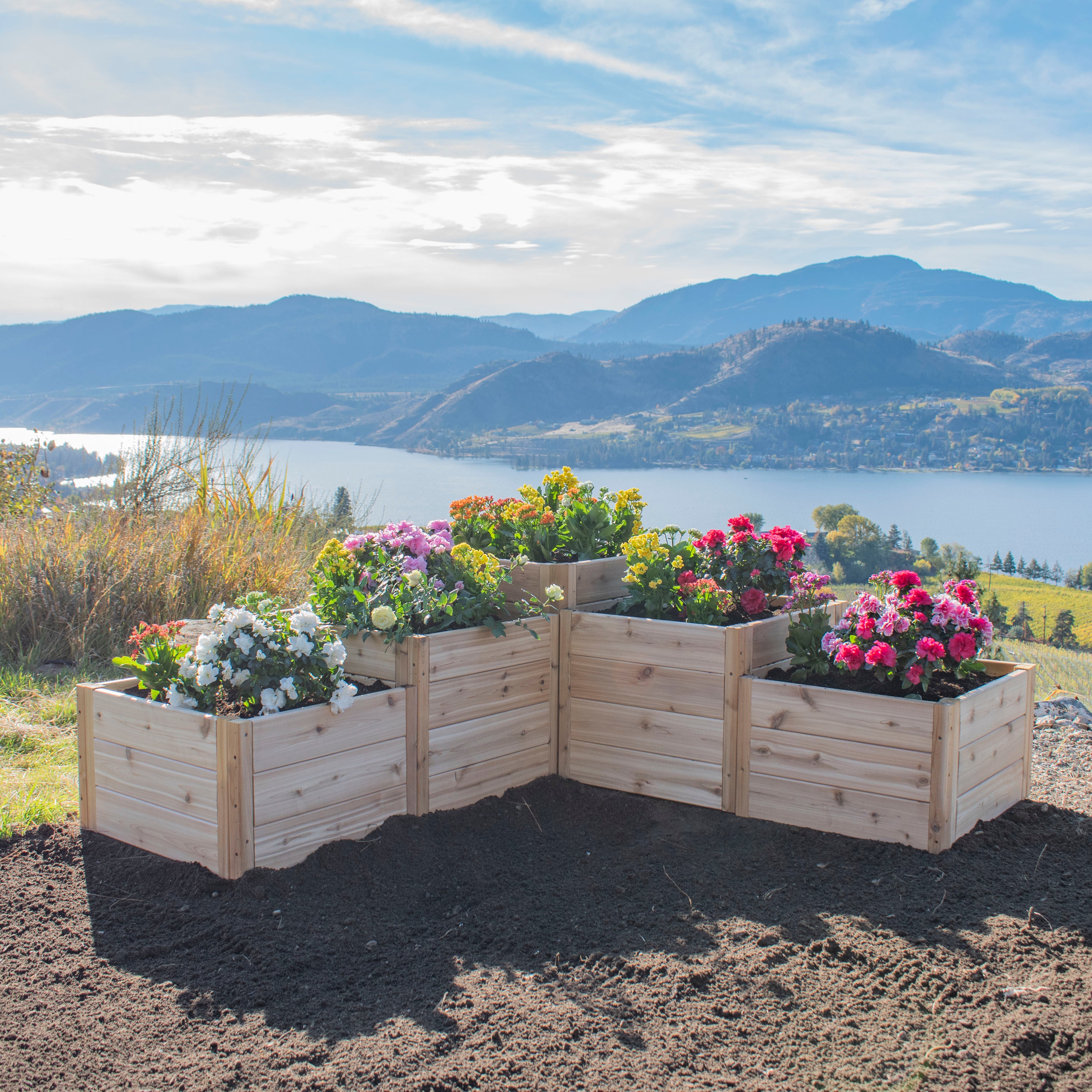 Outdoor Living Today Tiered L Raised Garden bed