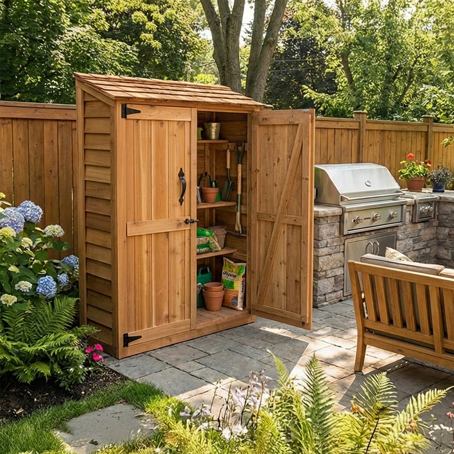 Outdoor Living Today 4x2 Western Red Cedar Garden Chalet