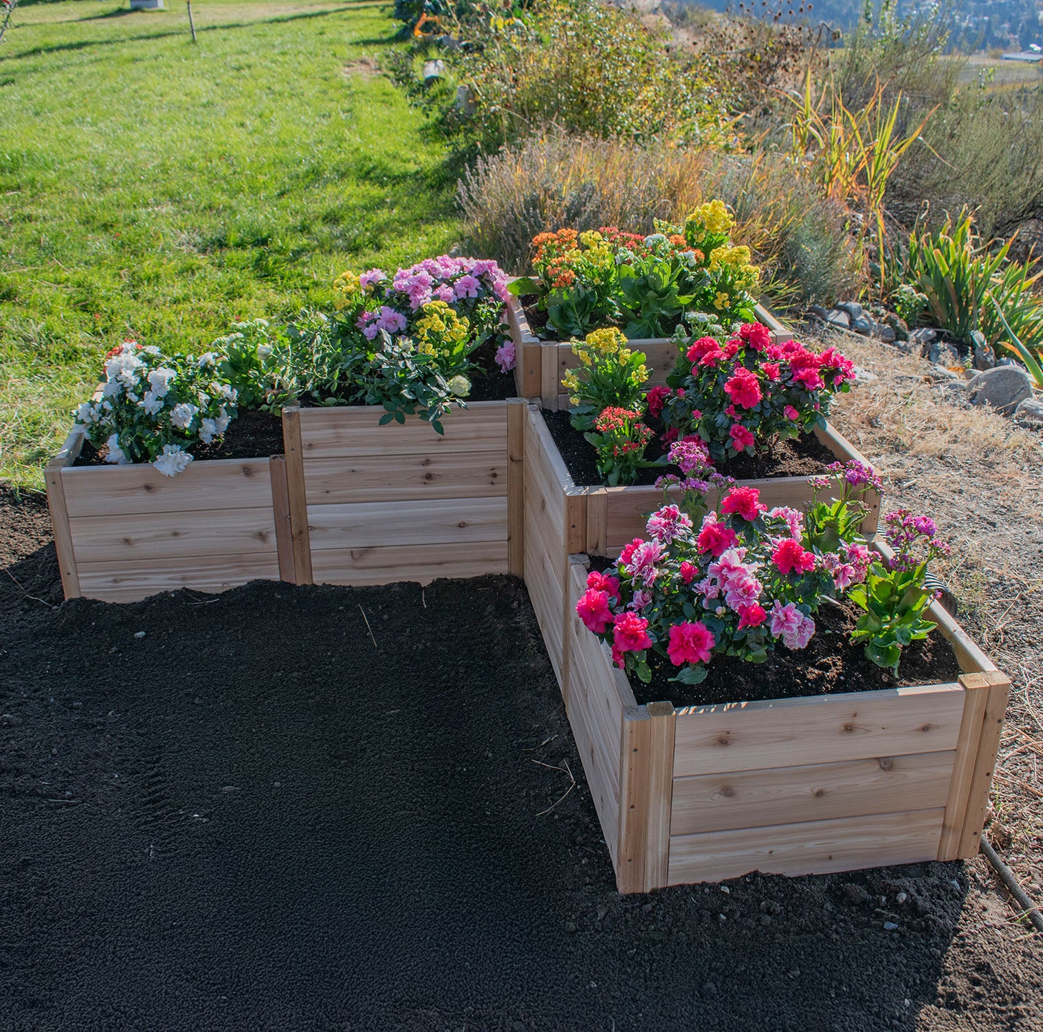 Outdoor Living Today Tiered L Raised Garden bed