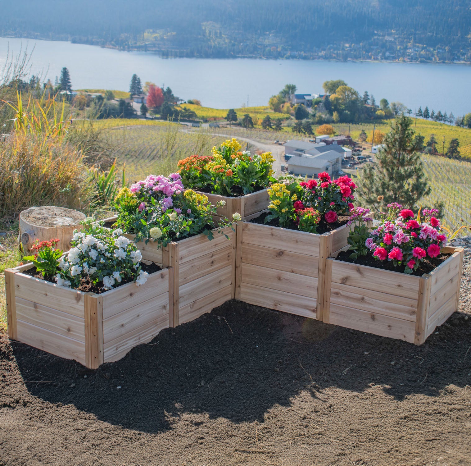 Outdoor Living Today Tiered L Raised Garden bed