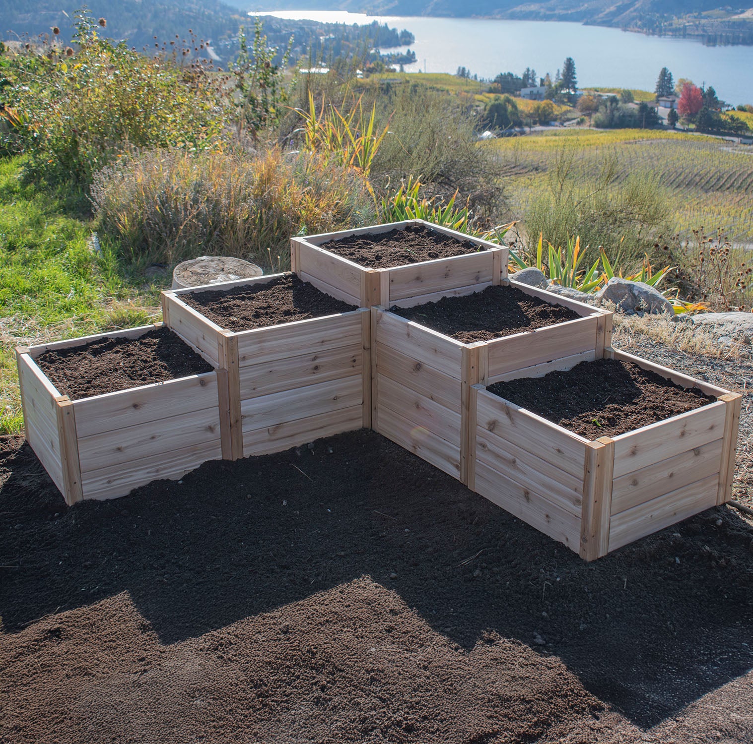 Outdoor Living Today Tiered L Raised Garden bed