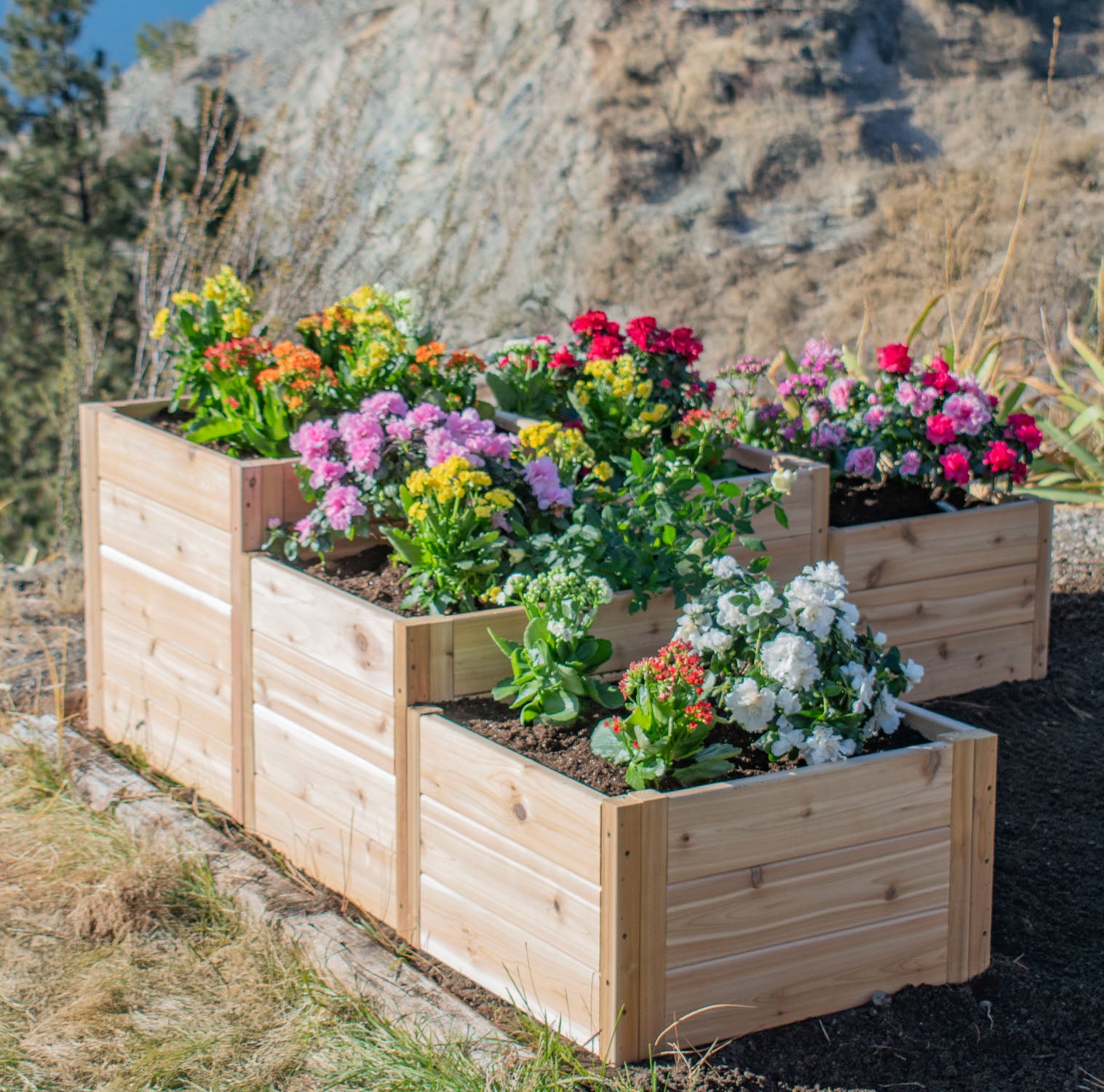 Outdoor Living Today Tiered L Raised Garden bed
