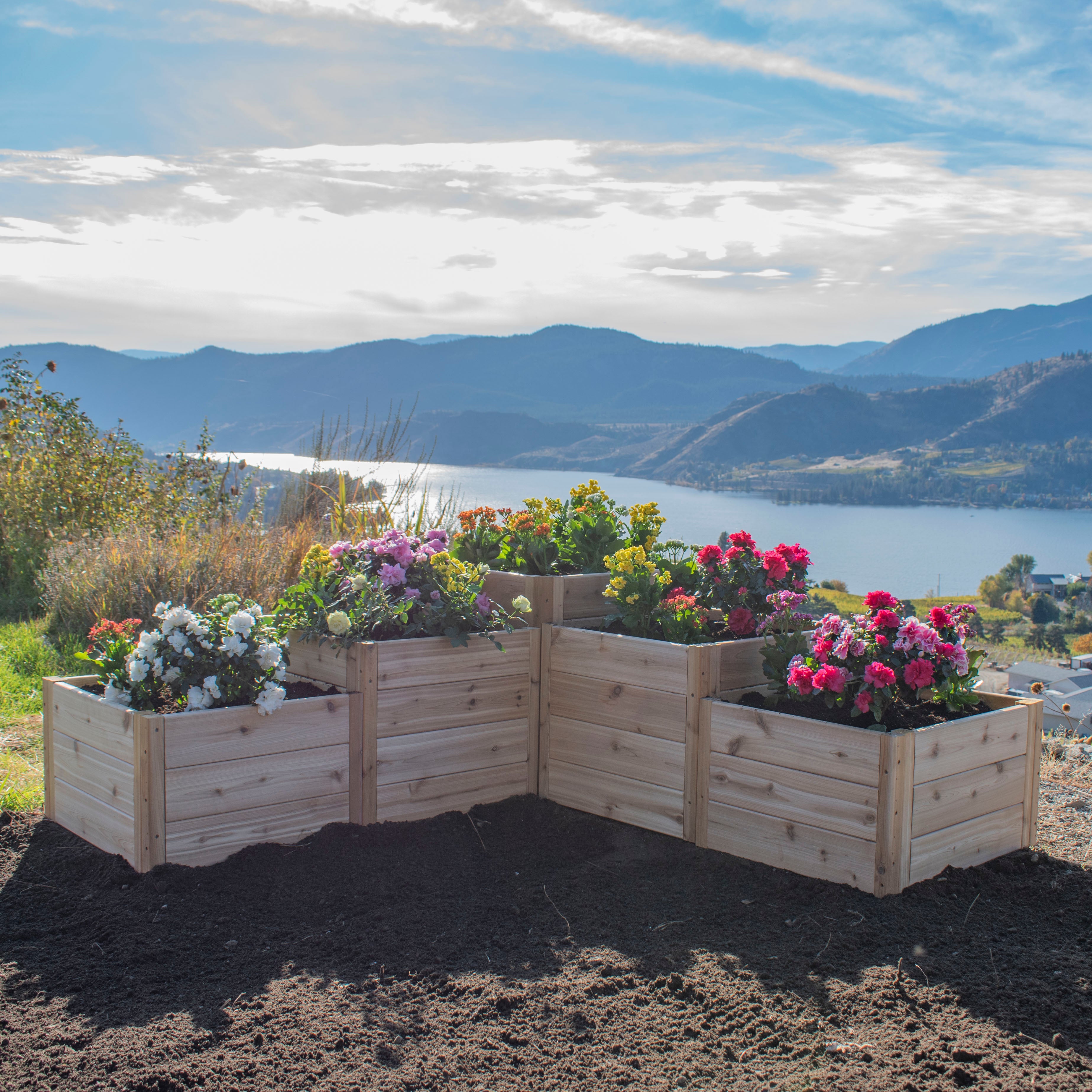 Outdoor Living Today Tiered L Raised Garden bed