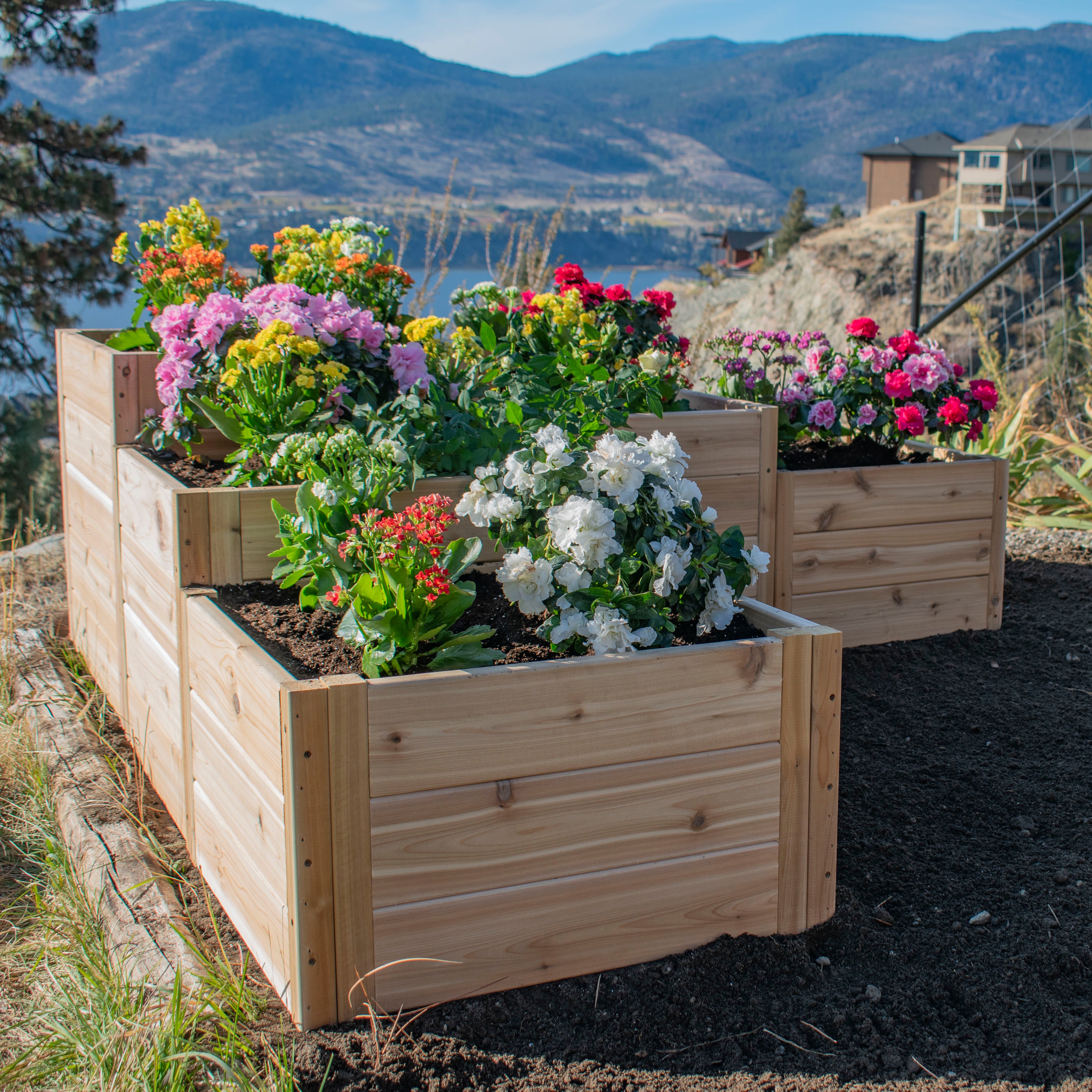 Outdoor Living Today Tiered L Raised Garden bed