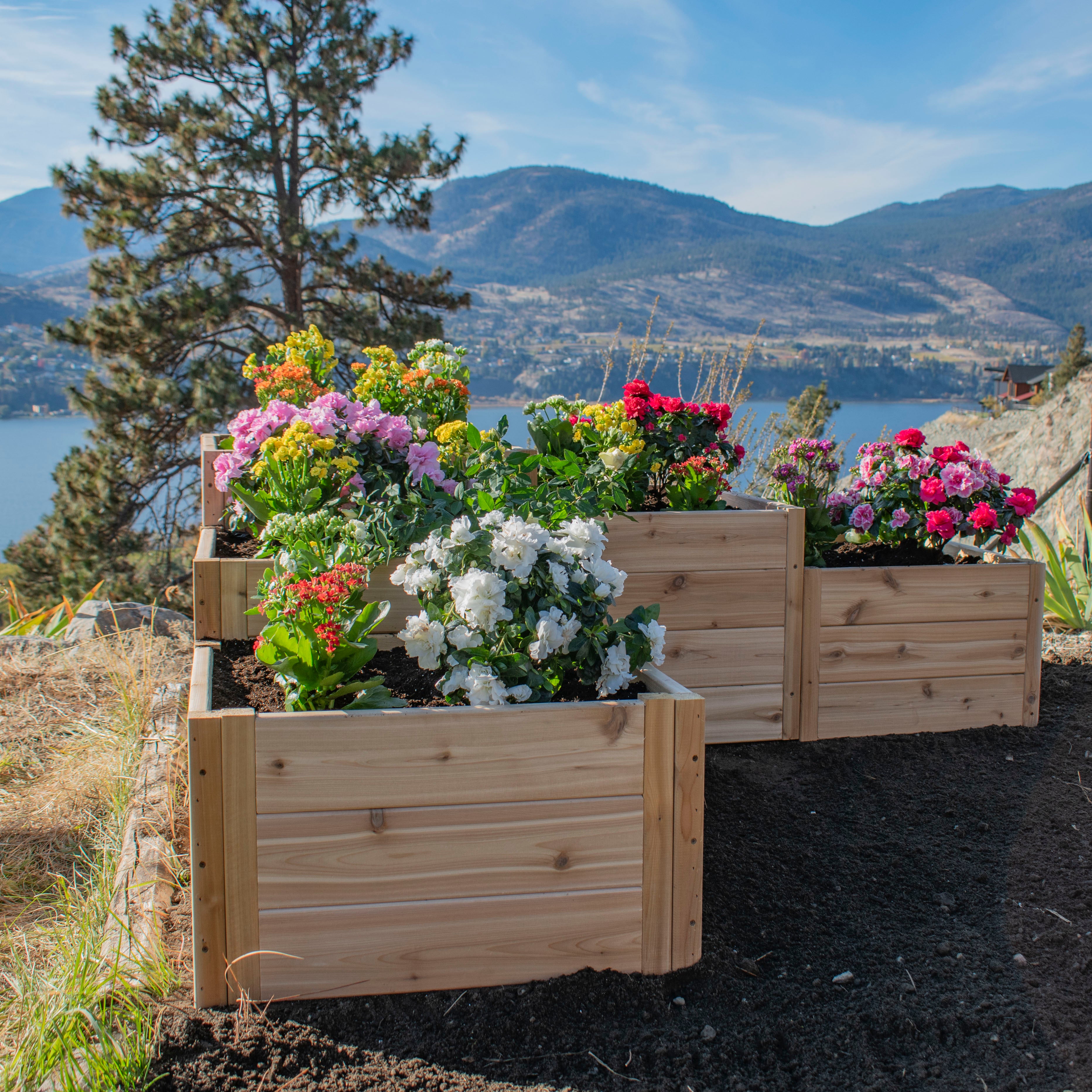 Outdoor Living Today Tiered L Raised Garden bed