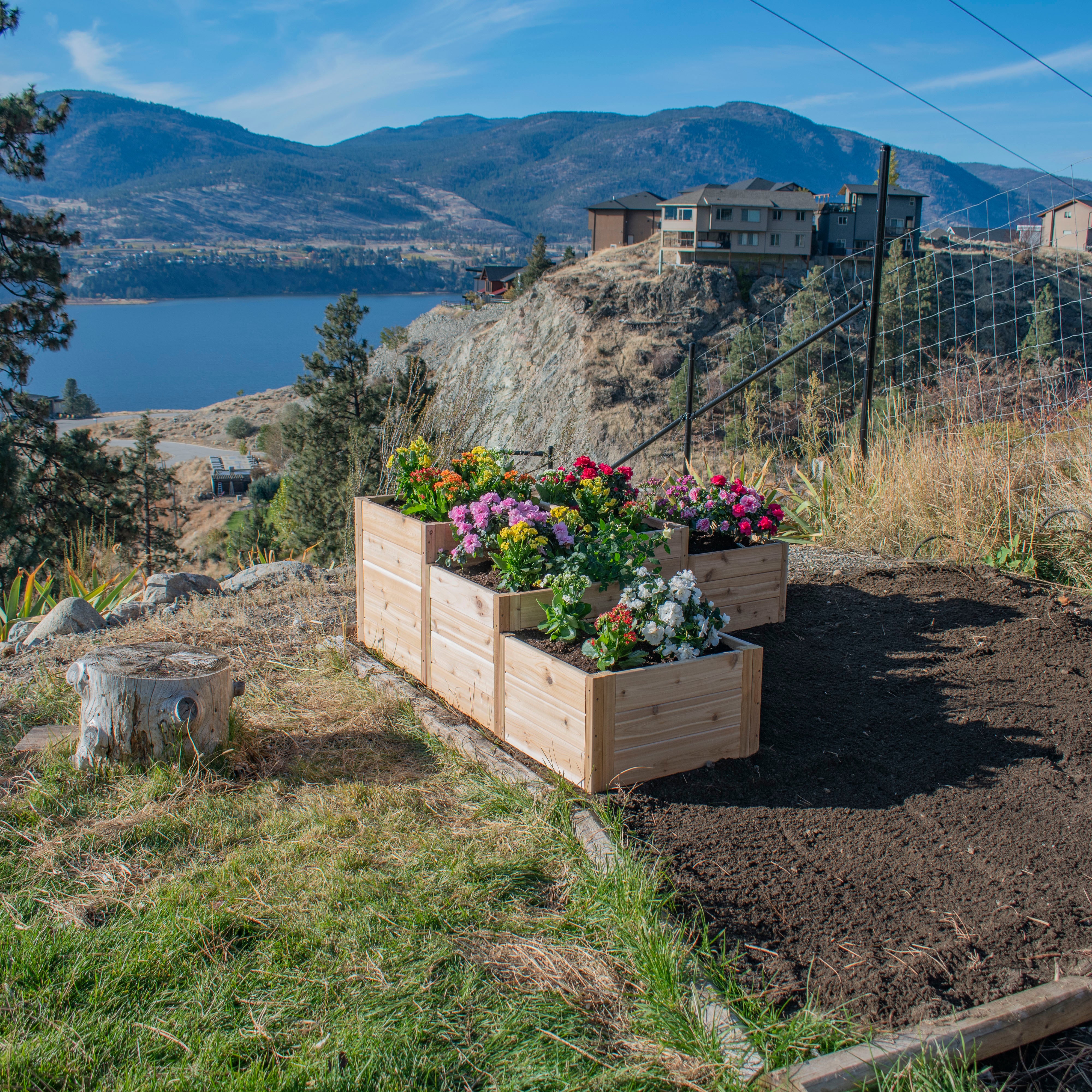 Outdoor Living Today Tiered L Raised Garden bed