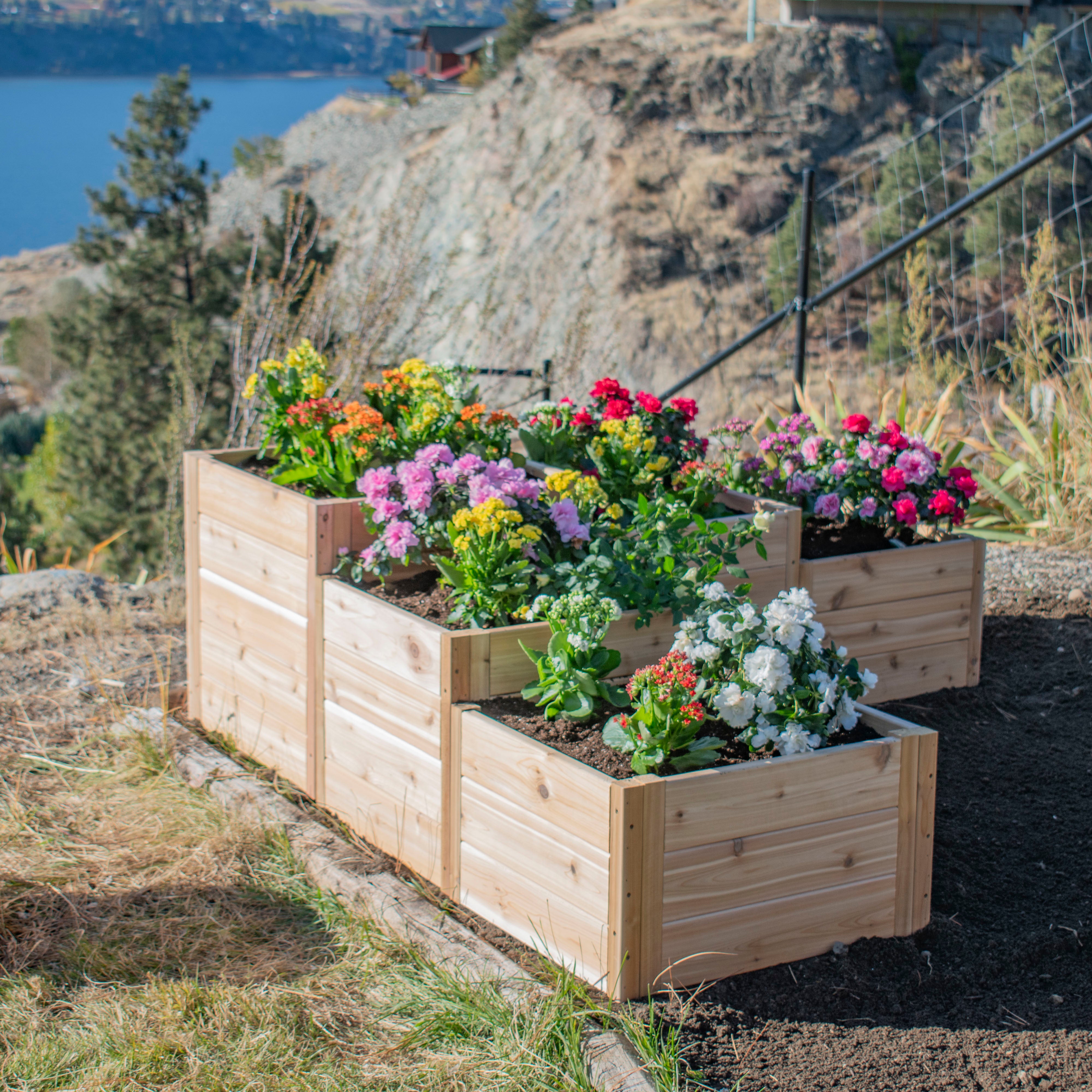 Outdoor Living Today Tiered L Raised Garden bed