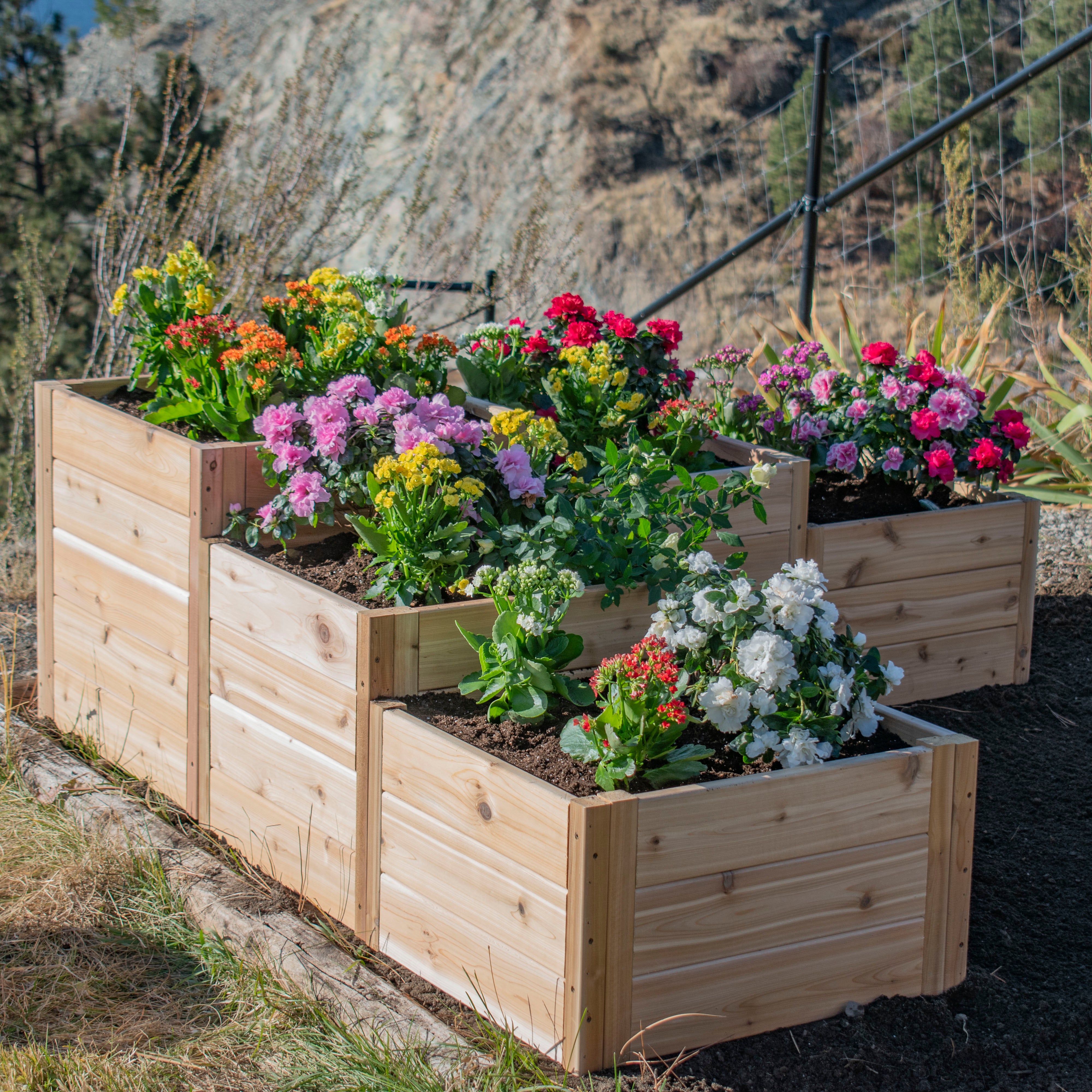 Outdoor Living Today Tiered L Raised Garden bed