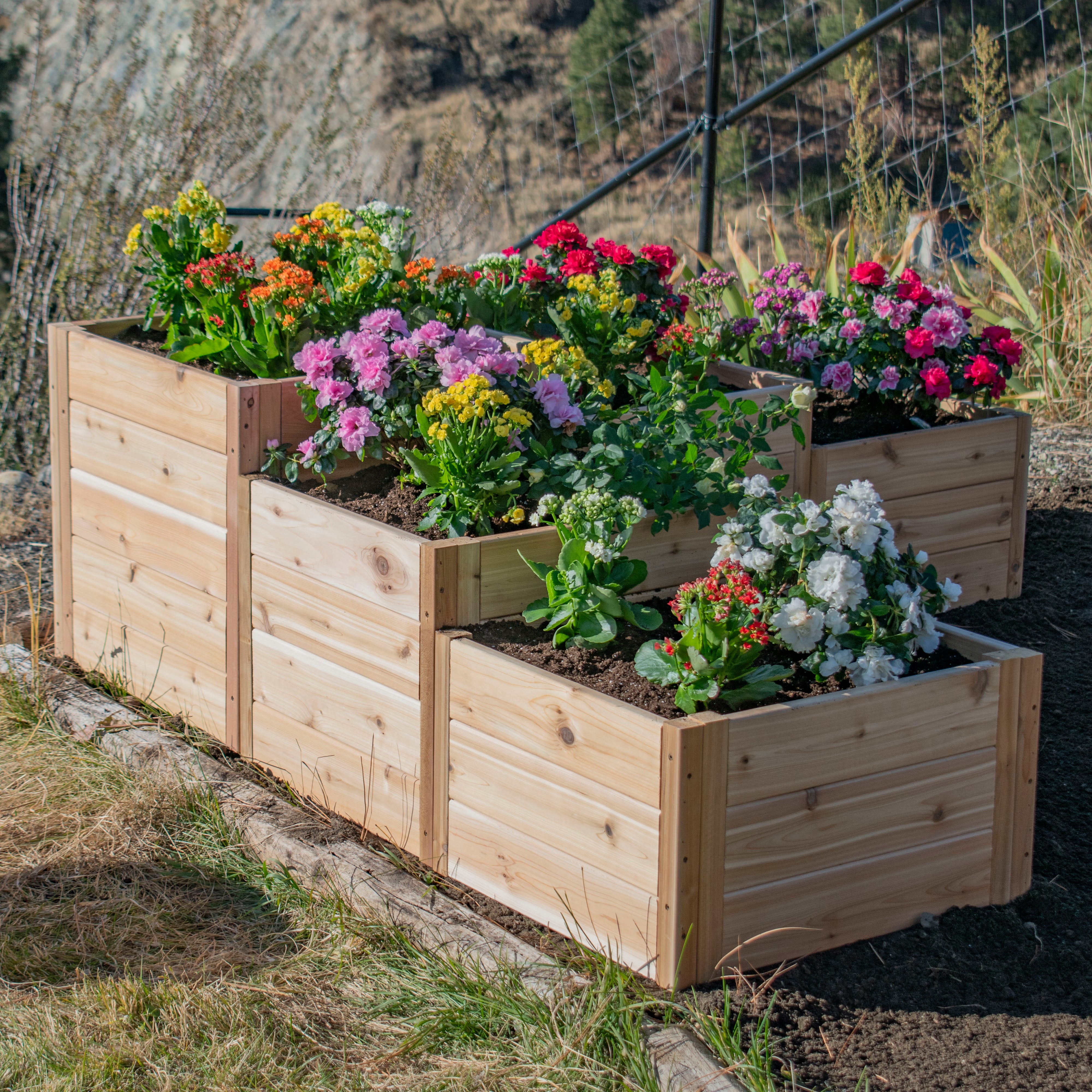 Outdoor Living Today Tiered L Raised Garden bed