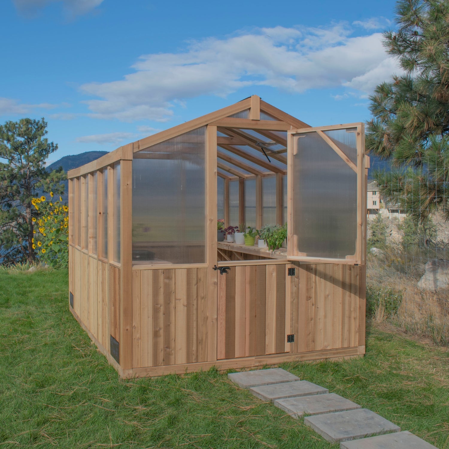 Outdoor Living Today 8x12 Western Red Cedar Greenhouse