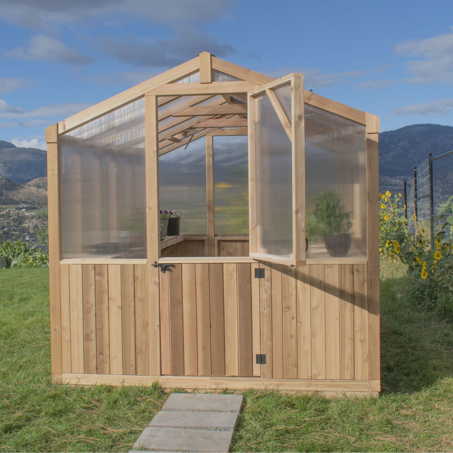 Outdoor Living Today 8x8 Western Red Cedar Greenhouse