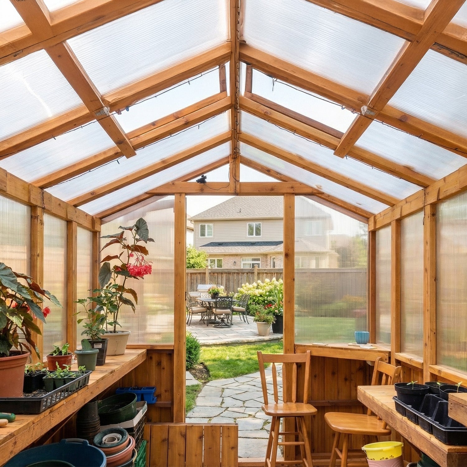 Outdoor Living Today 8x8 Western Red Cedar Greenhouse