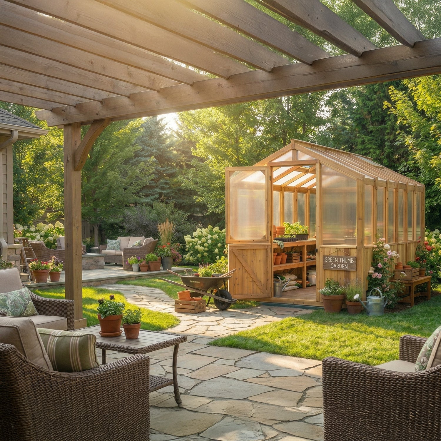 Outdoor Living Today 8x12 Western Red Cedar Greenhouse