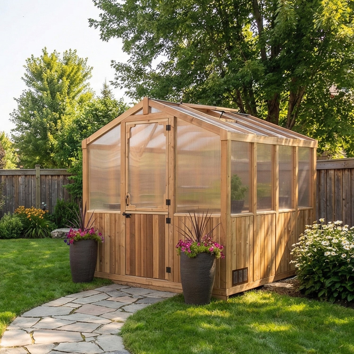 Outdoor Living Today 8x8 Western Red Cedar Greenhouse