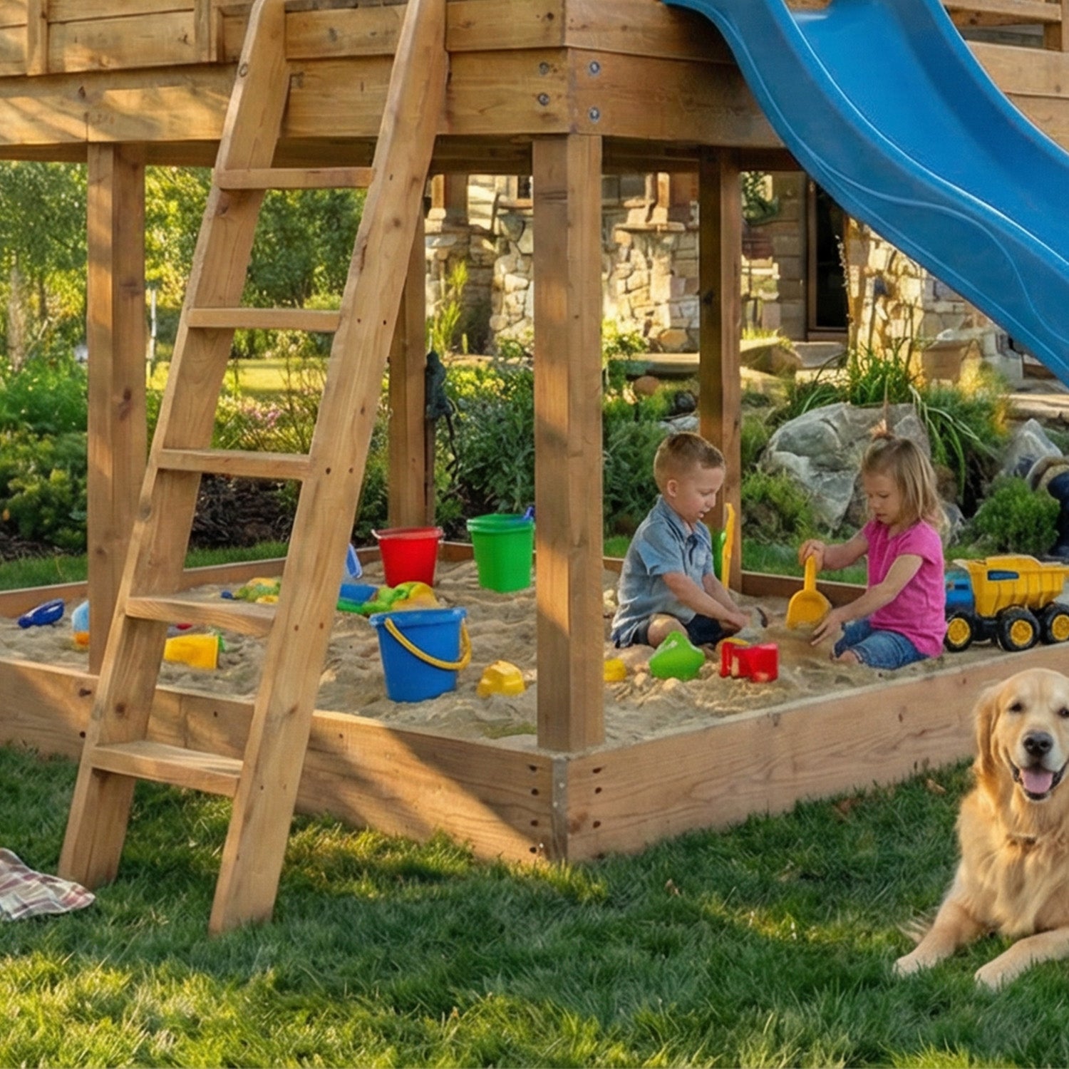 Outdoor Living Today 9x7 Western Red Cedar Cozy Cabin Playhouse