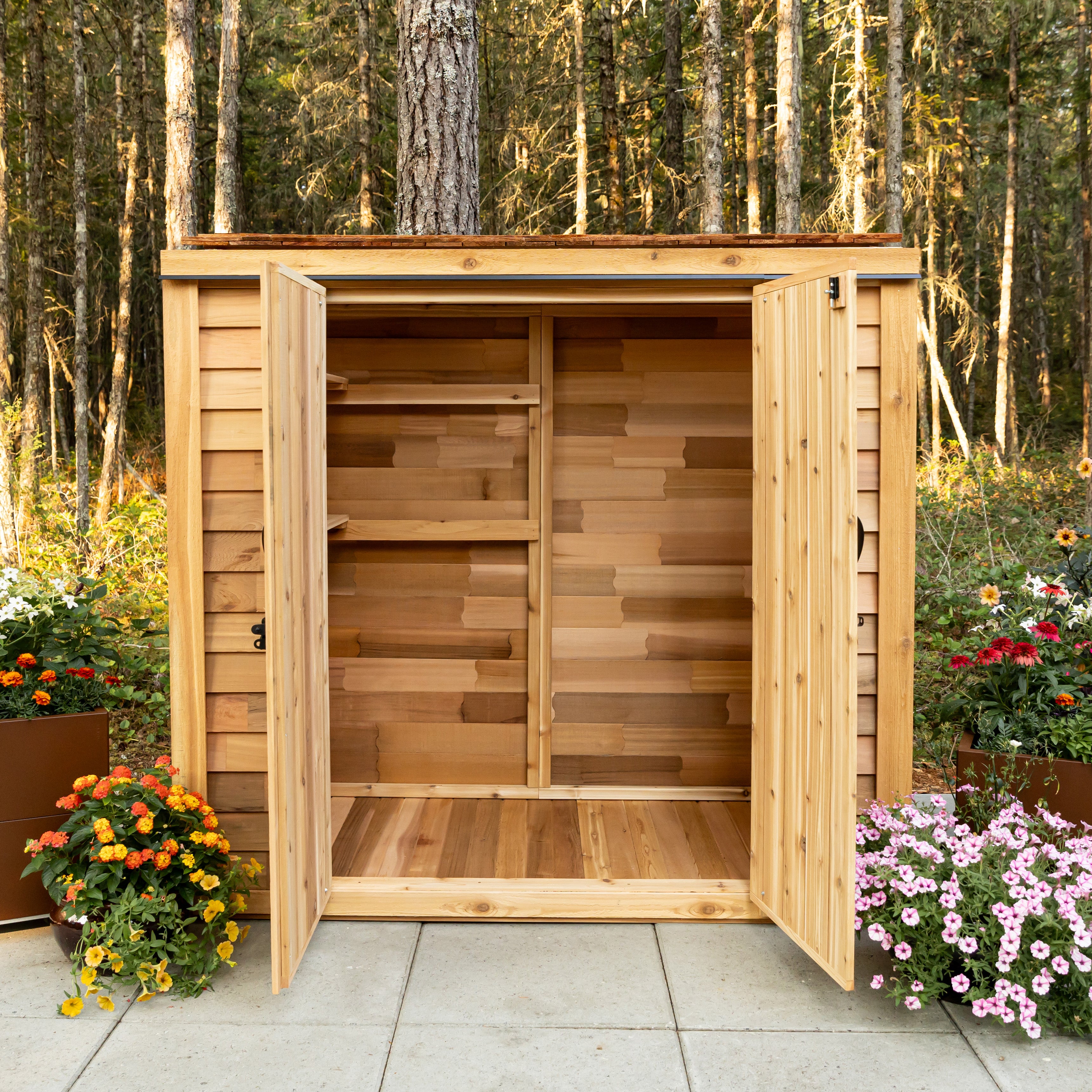 Outdoor Living Today 6x3 Western Red Cedar Grand Garden Chalet with Cedar Roof