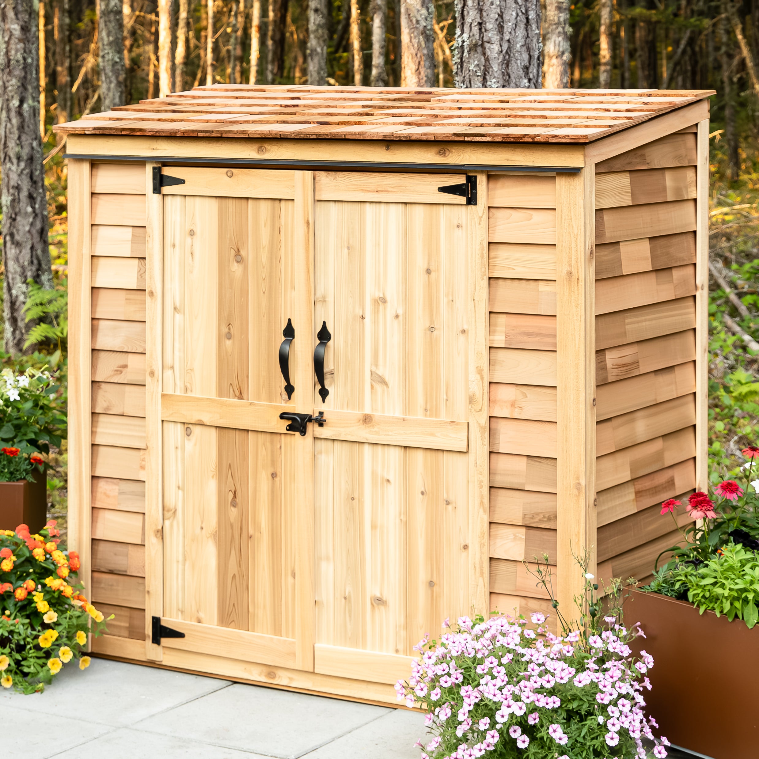 Outdoor Living Today 6x3 Western Red Cedar Grand Garden Chalet with Cedar Roof