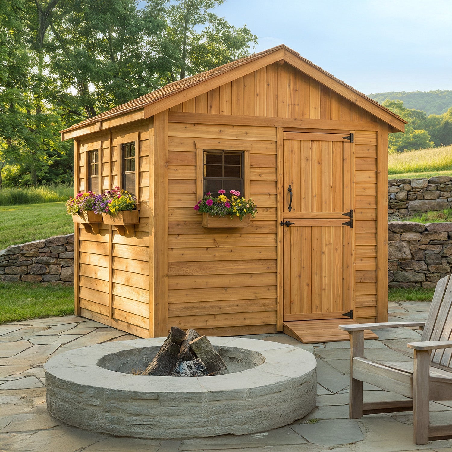 Outdoor Living Today 8x8 Western Red Cedar Gardener Shed with Cedar Roof