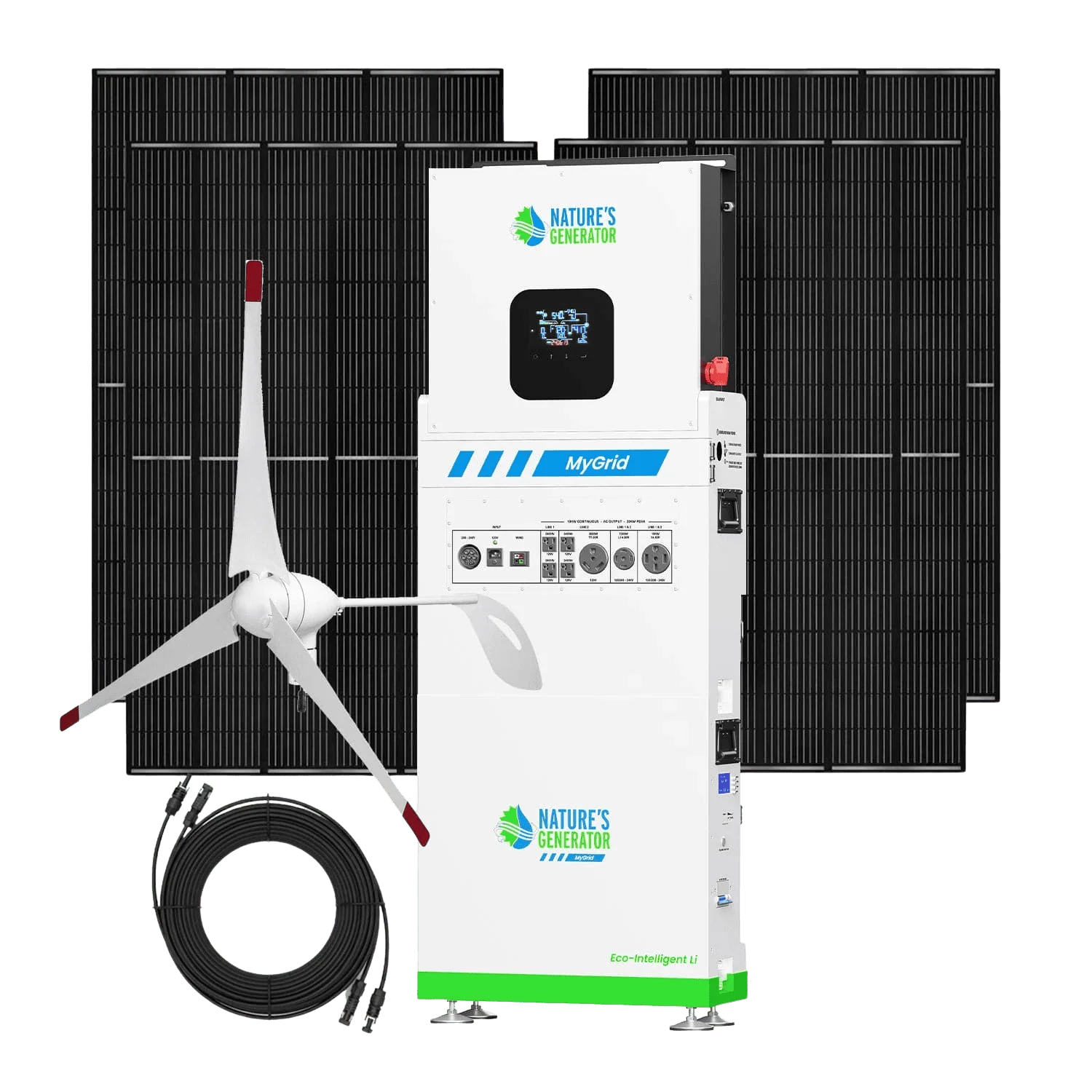 MyGrid 10K + 4x 410W Rigid panels + 350W wind turbine