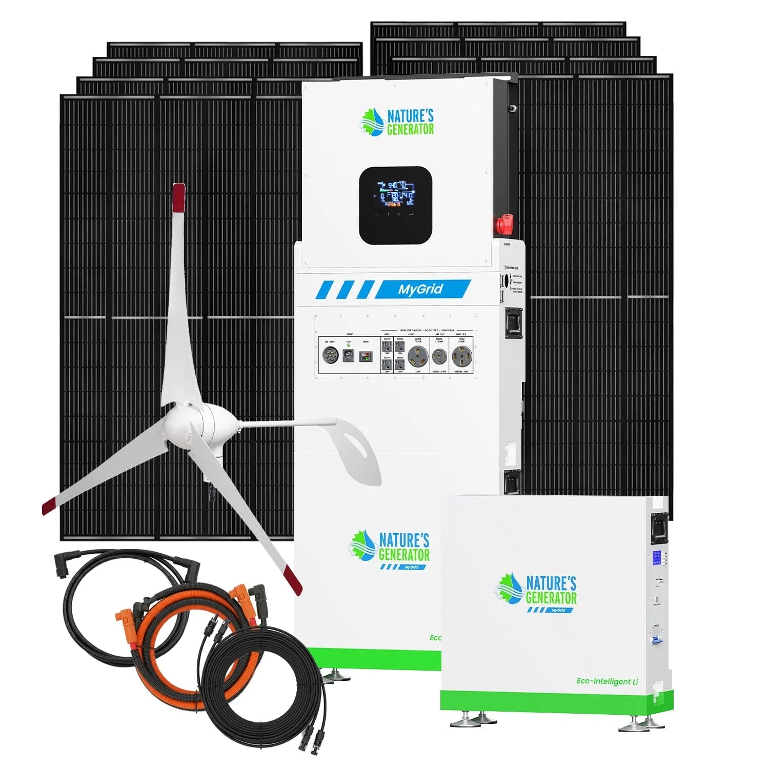 MyGrid 10K + 4x 410W Rigid panels + 350W wind turbine