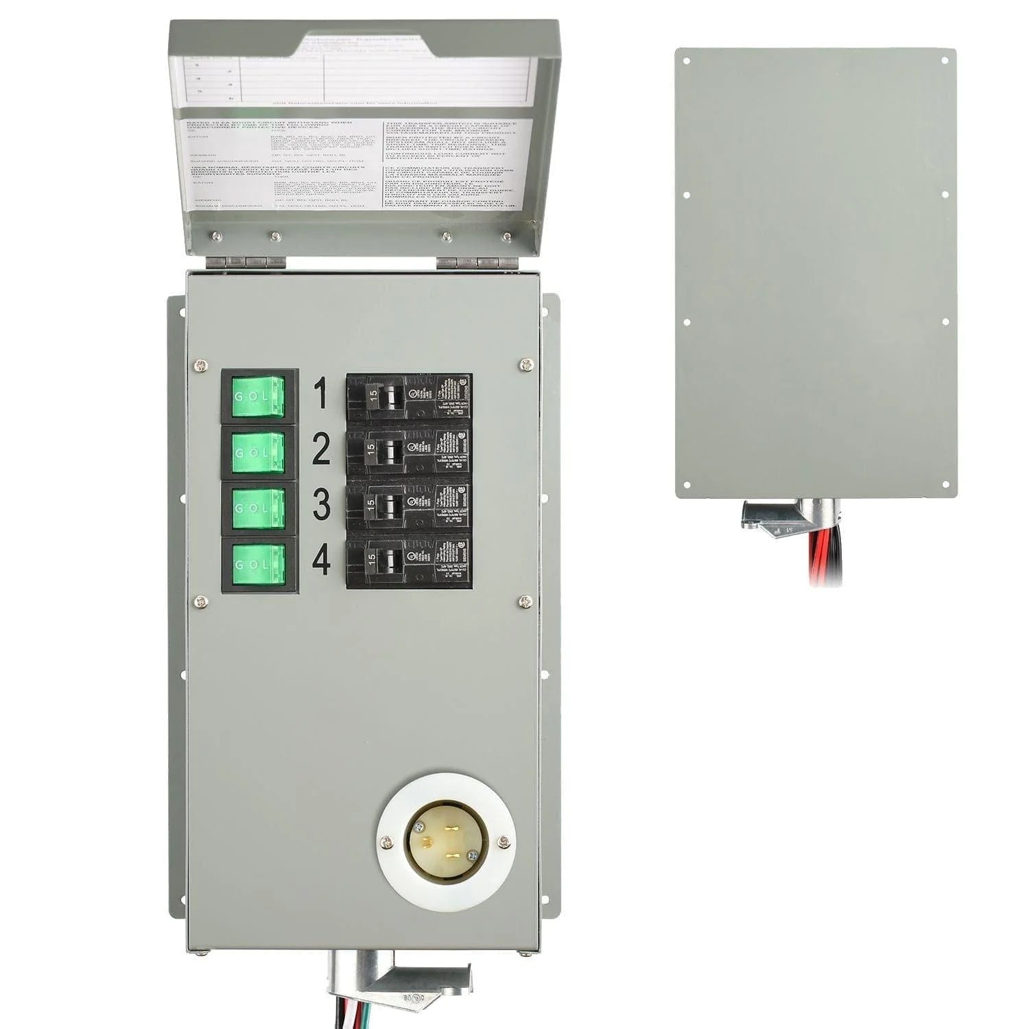 Nature's Generator Lithium 1800 + 100W panel + 4 circuit transfer switch