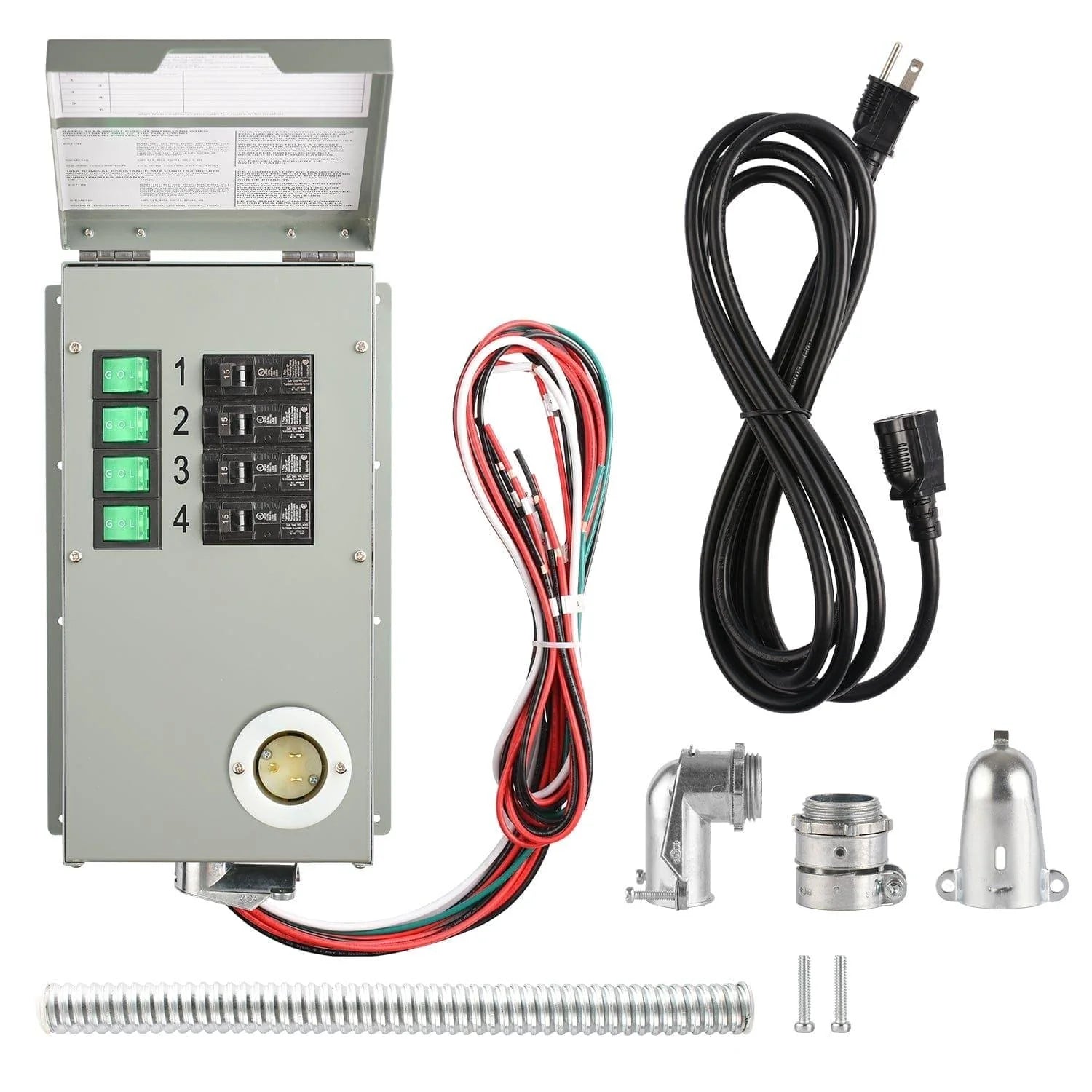 Nature's Generator Lithium 1800 + 100W panel + 4 circuit transfer switch