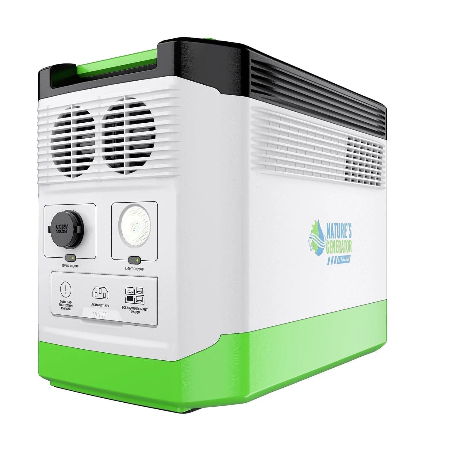 Nature's Generator Lithium 1800 with 200-watt folding panel