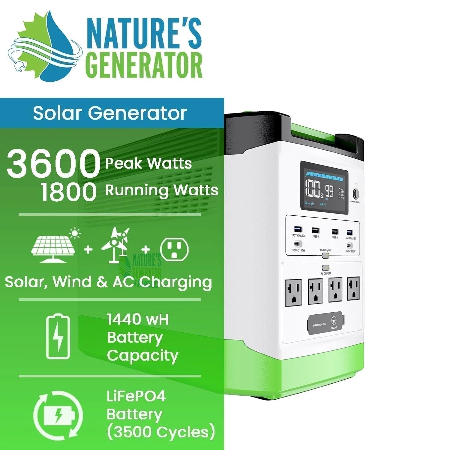 Nature's Generator Lithium 1800 x2