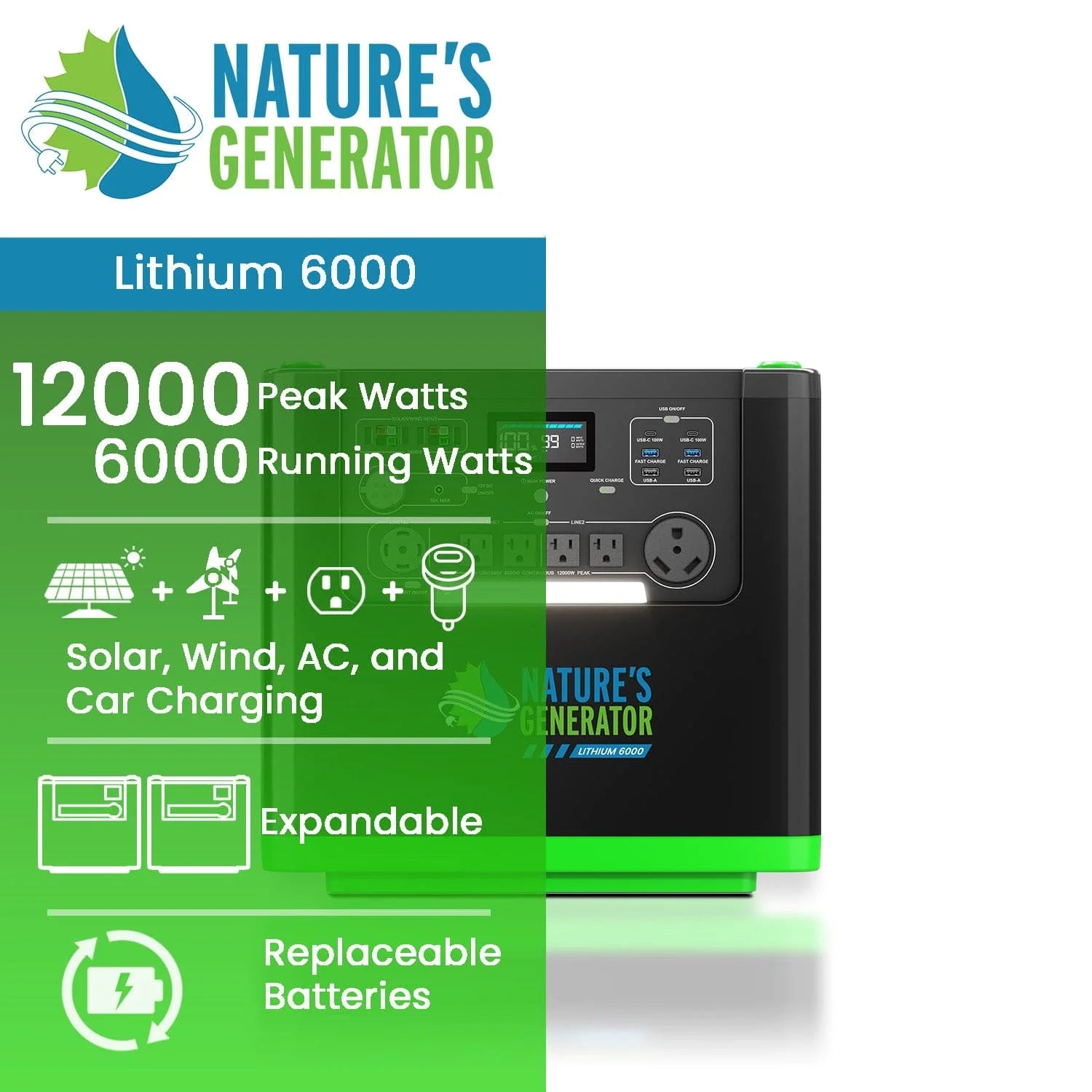 Nature's Generator Lithium 6000