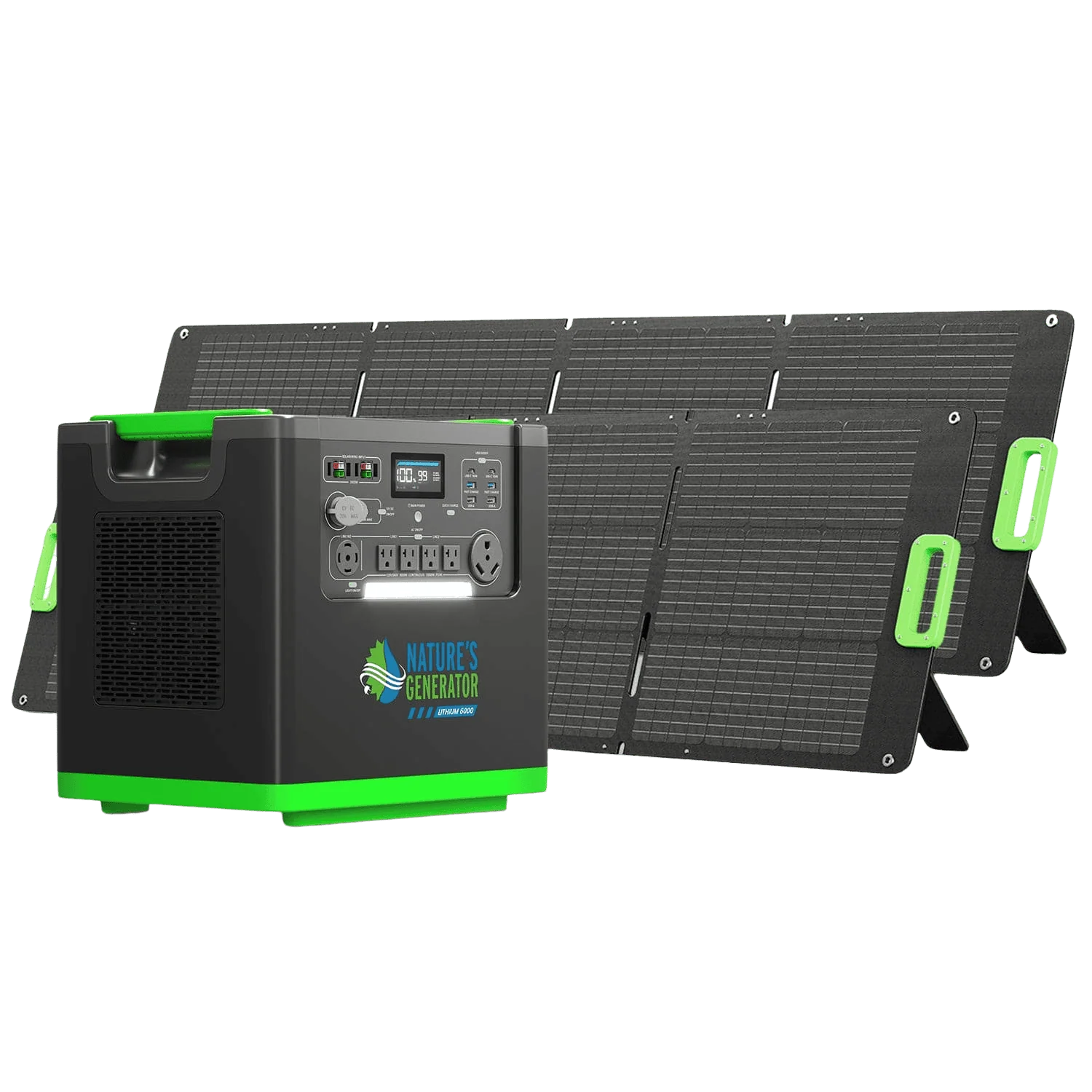 Nature's Generator Lithium 6000 + 2x 200W Folding Panels