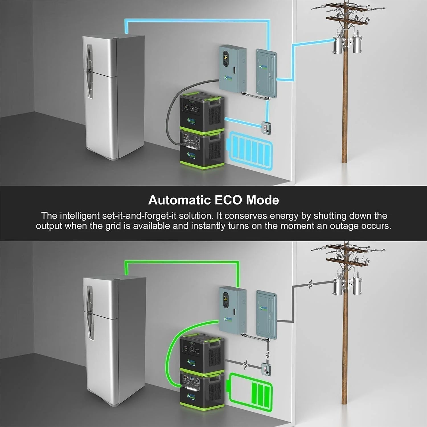 Nature's Generator Lithium 6000 + 50A ATS