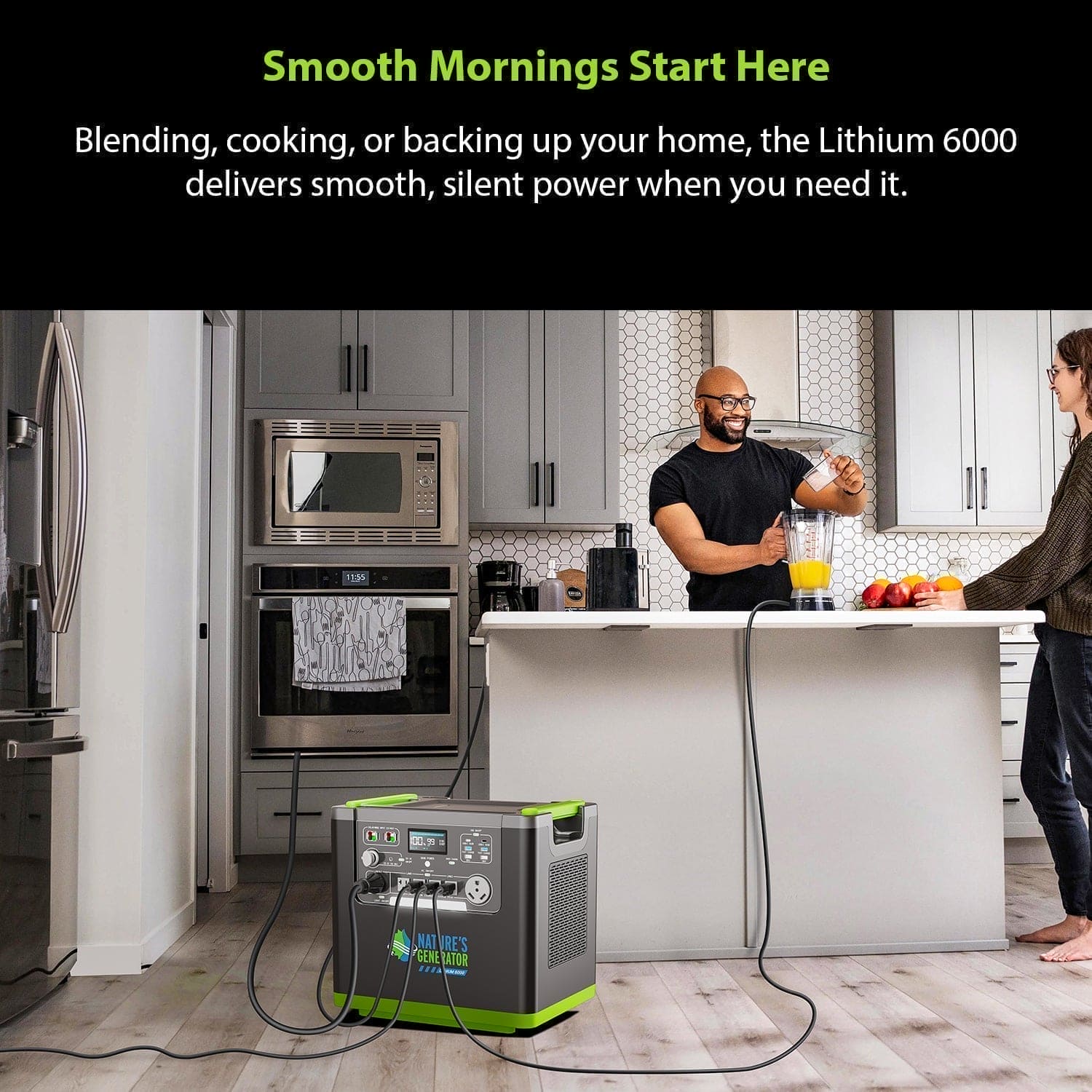 Nature's Generator Lithium 6000 + Power Pod