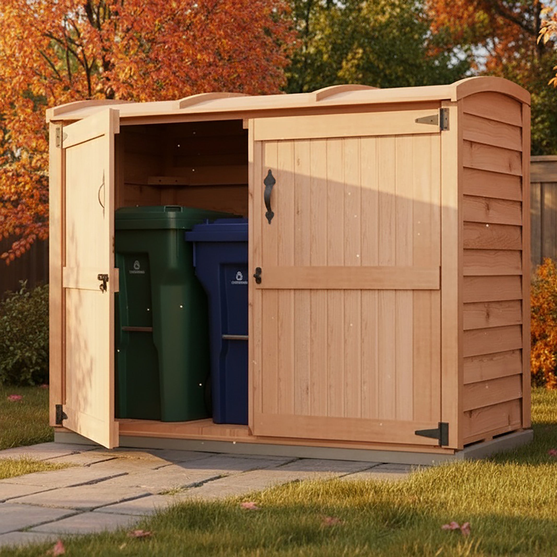 Outdoor Living Today 6x3 Western Red Cedar Oscar Waste Management Shed