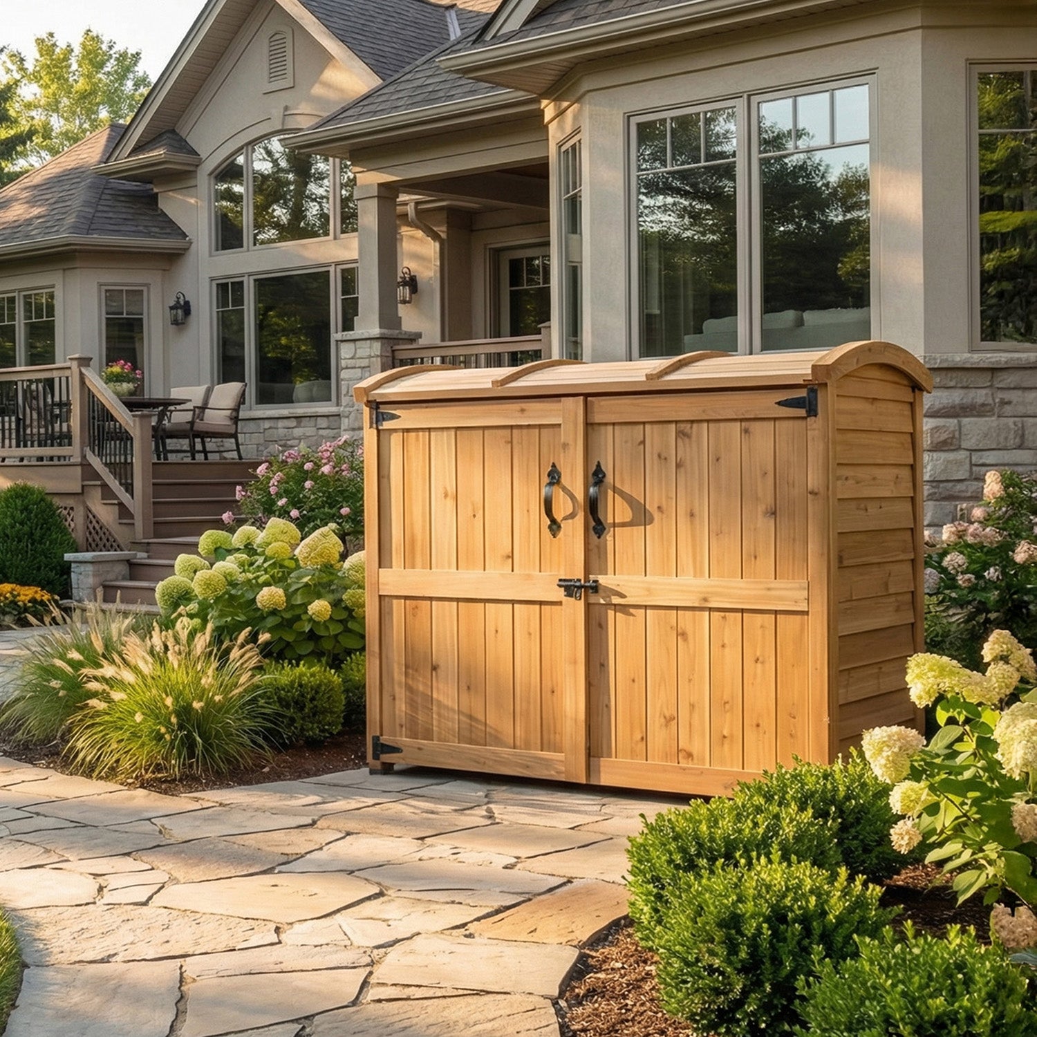 Outdoor Living Today 6x3 Western Red Cedar Oscar Waste Management Shed