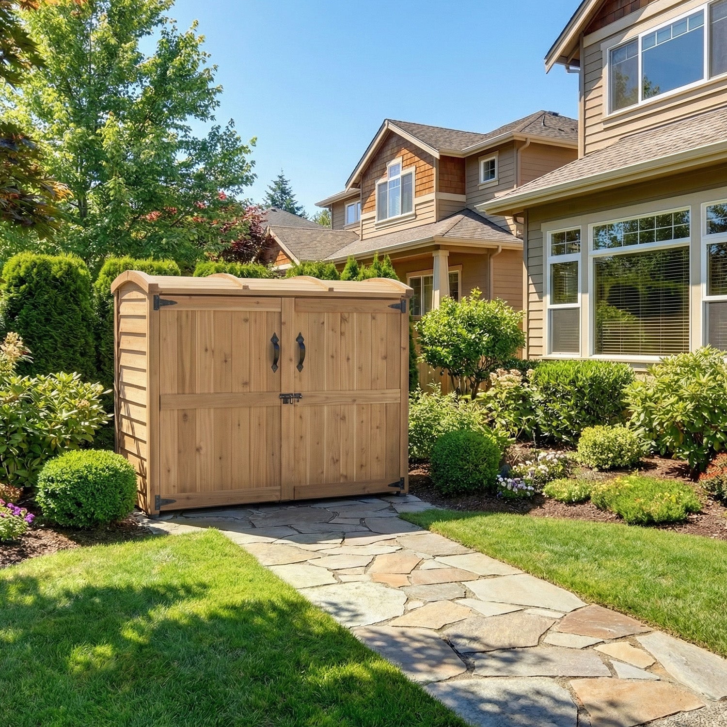 Outdoor Living Today 6x3 Western Red Cedar Oscar Waste Management Shed