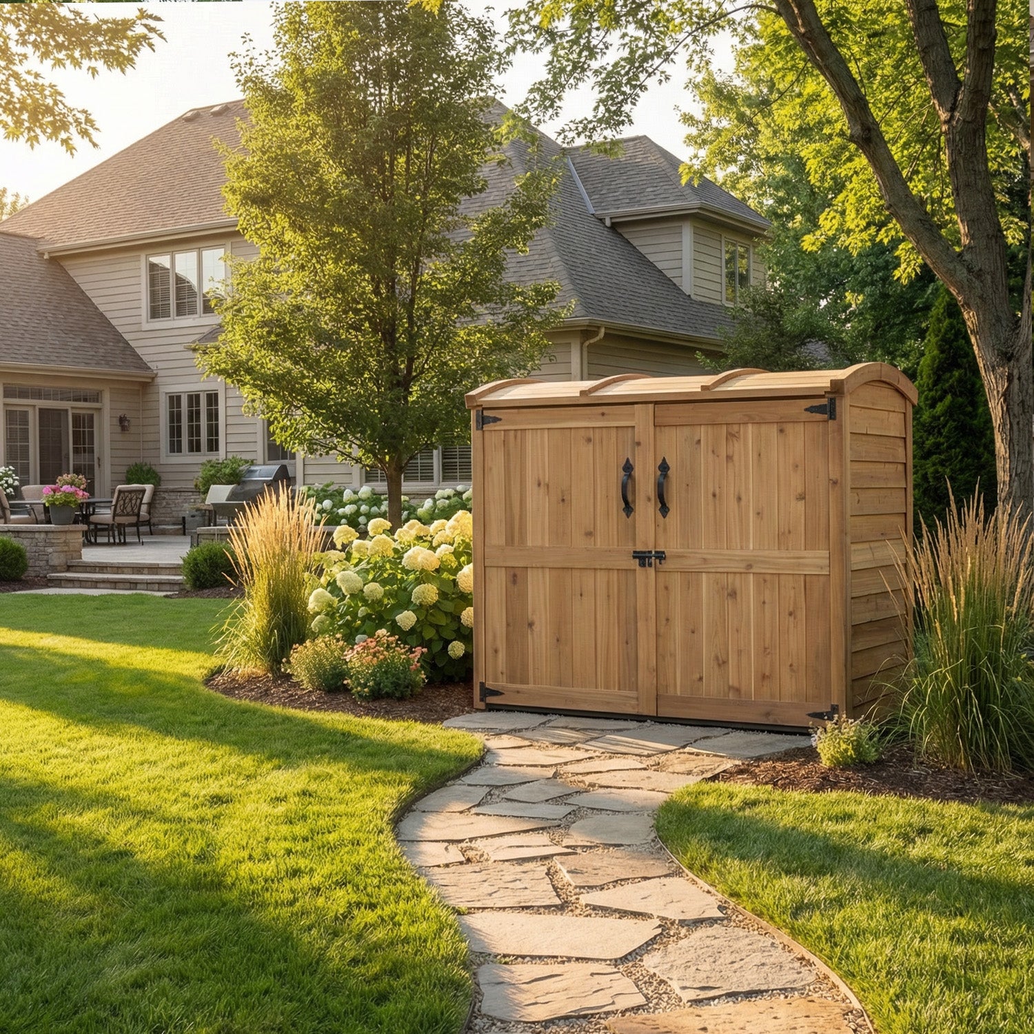Outdoor Living Today 6x3 Western Red Cedar Oscar Waste Management Shed