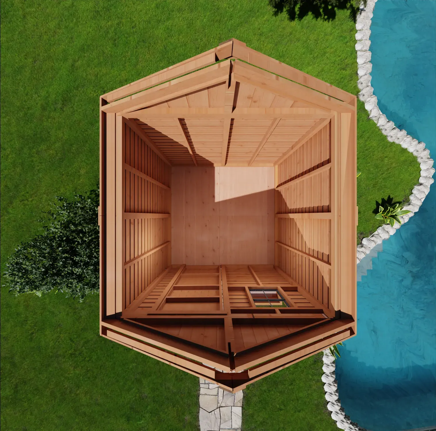 Outdoor Living Today 8x8 Western Red Cedar Gardener Shed with Cedar Roof