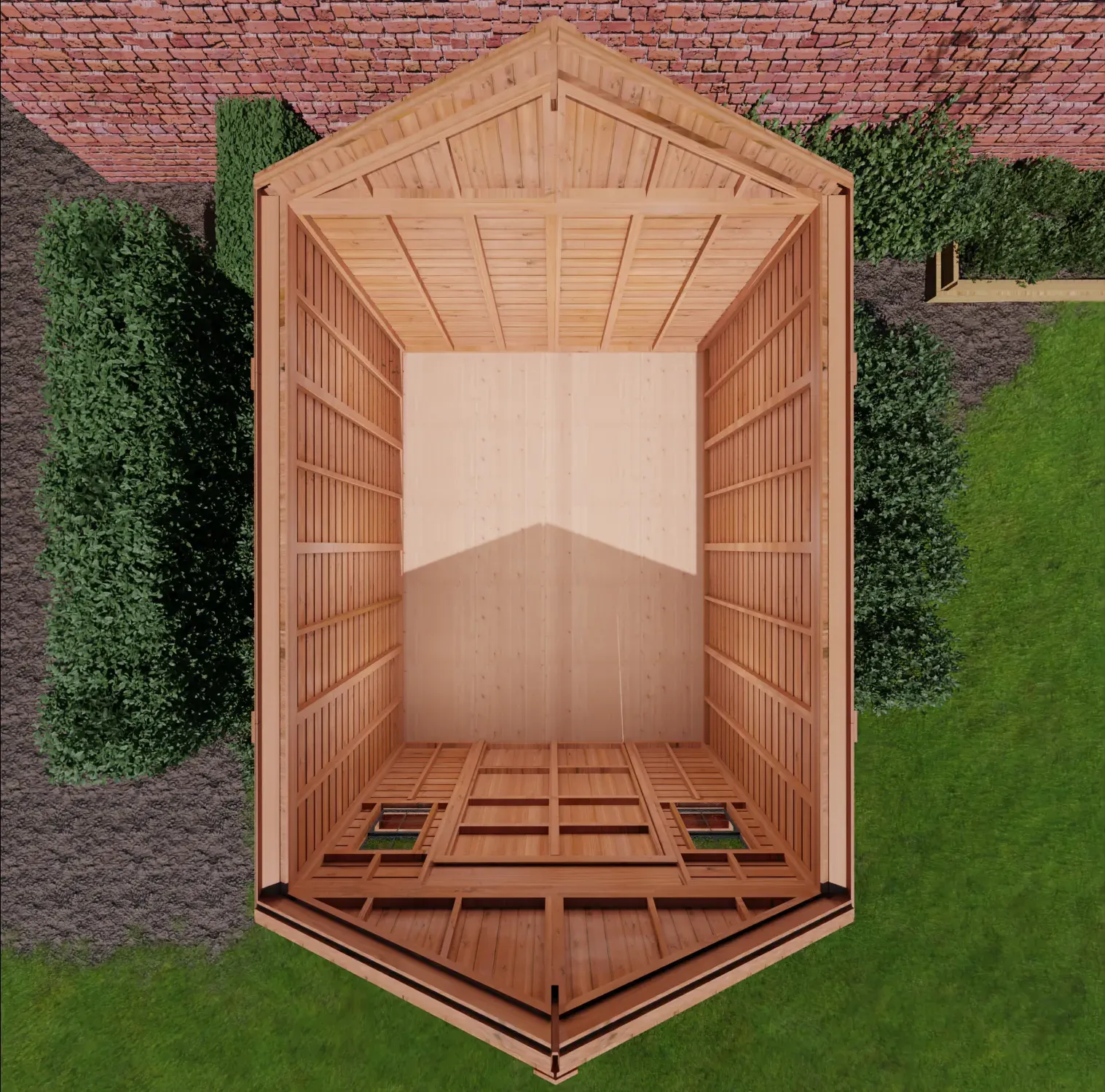 Outdoor Living Today 12x16 Western Red Cedar Sunshed Shed with Metal Roof
