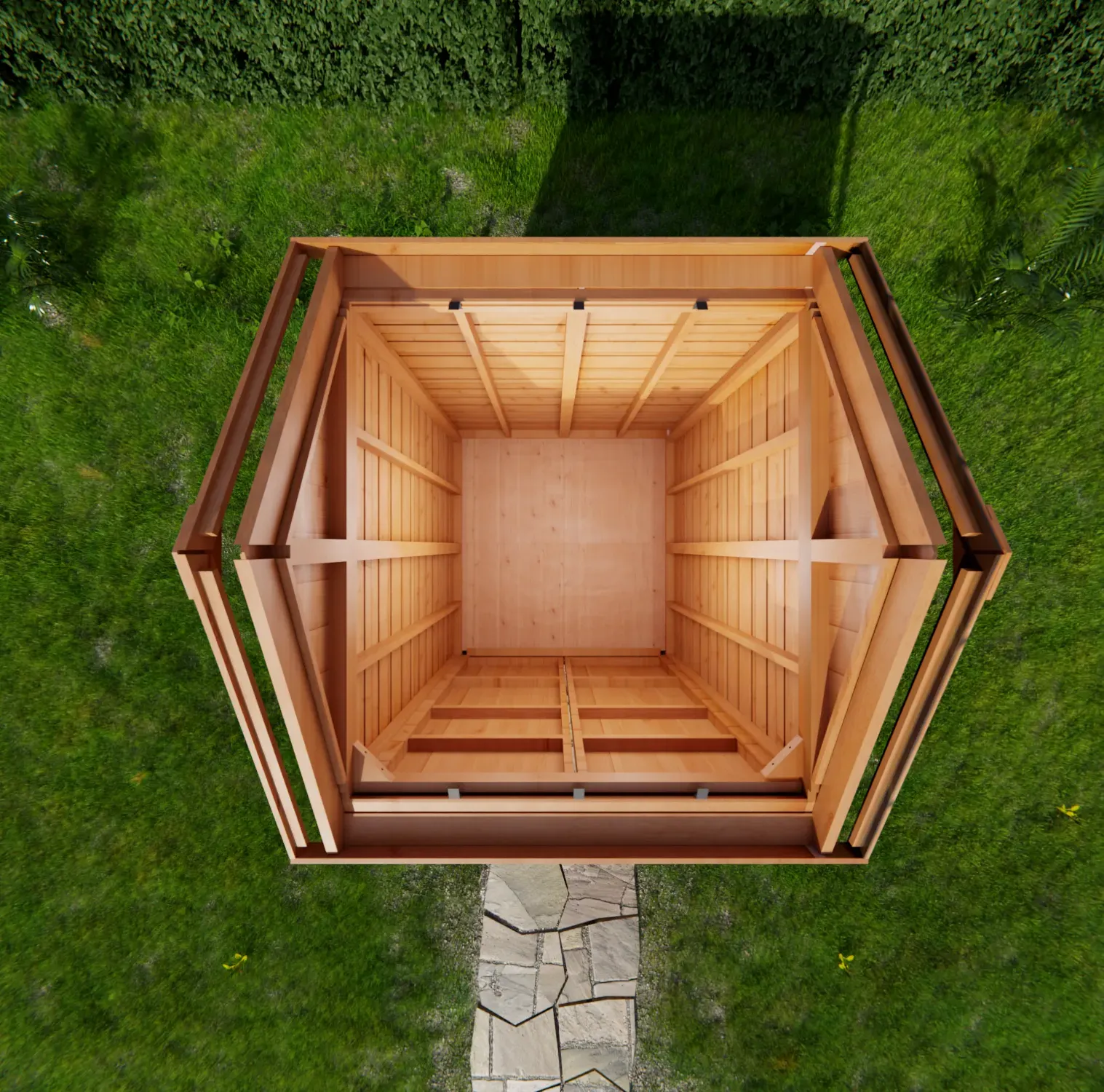 Outdoor Living Today 6x6 Western Red Cedar Maximizer with Cedar Roof