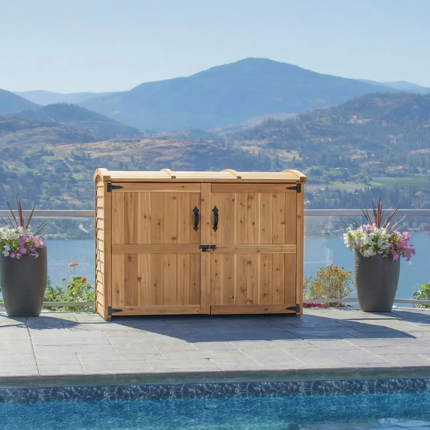 Outdoor Living Today 6x3 Western Red Cedar Oscar Waste Management Shed