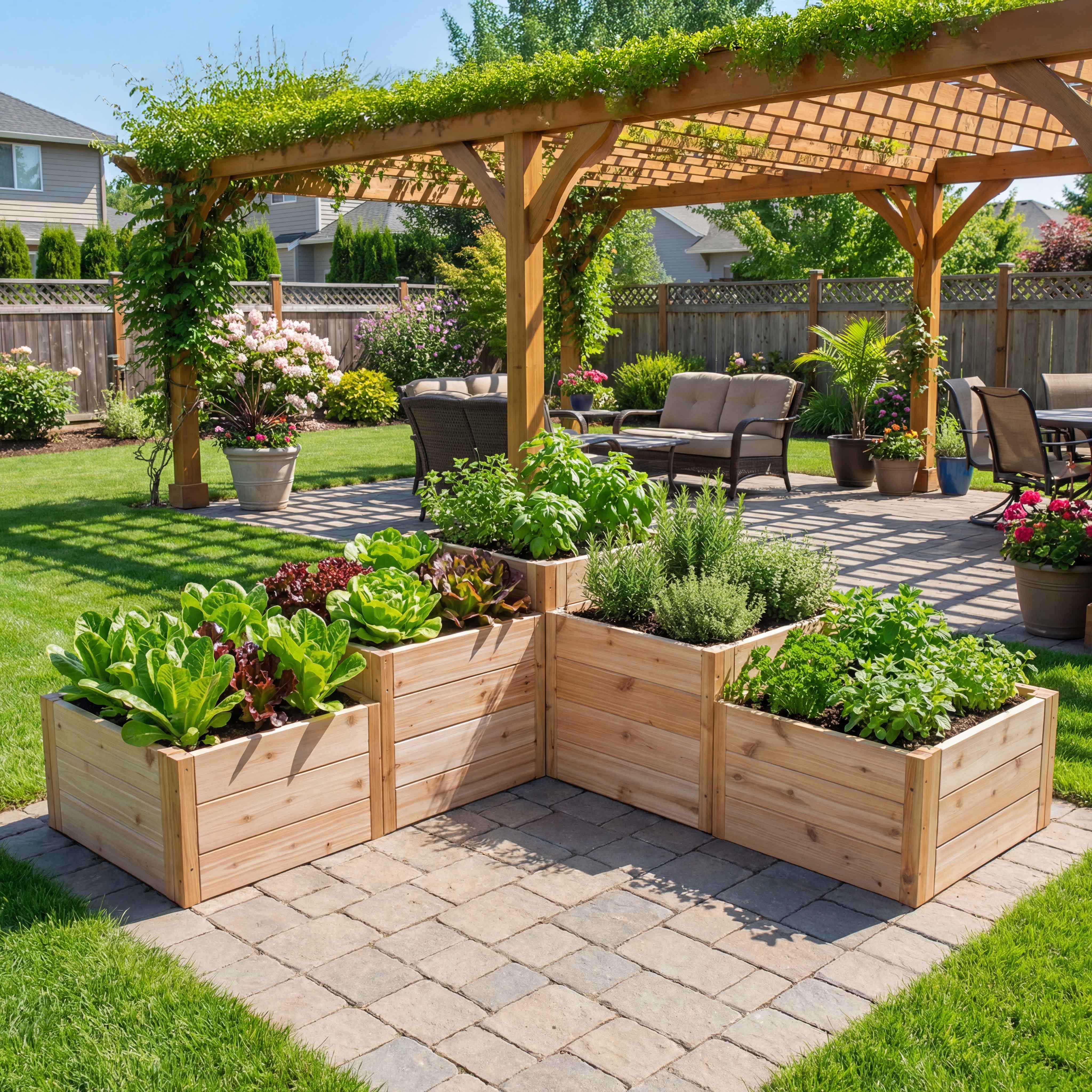 Outdoor Living Today Tiered L Raised Garden bed