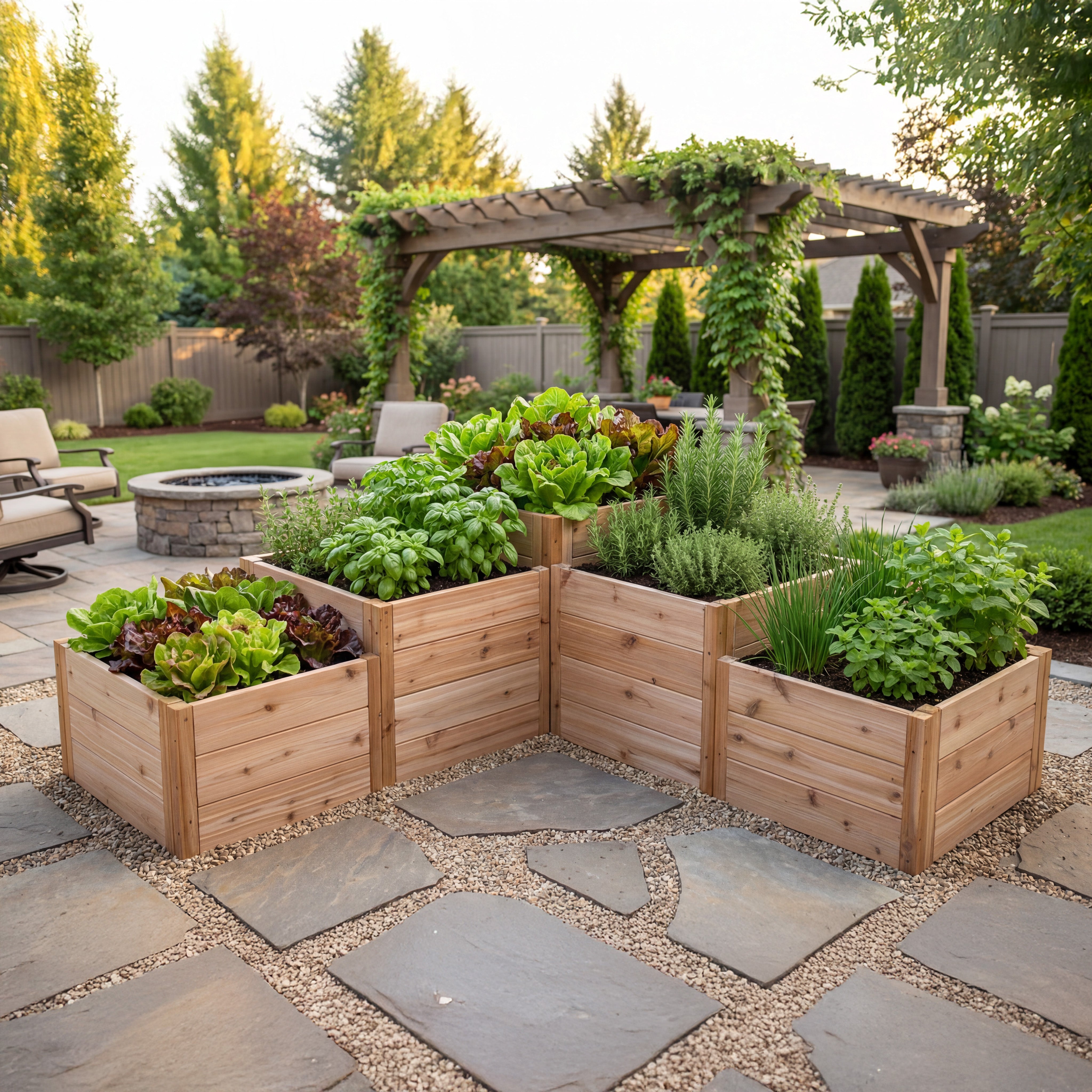 Outdoor Living Today Tiered L Raised Garden bed