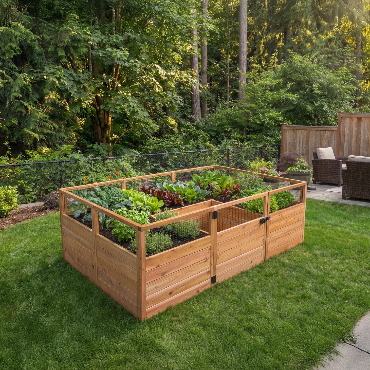 Outdoor Living Today 8x5 Western Red Cedar Raised Garden Bed