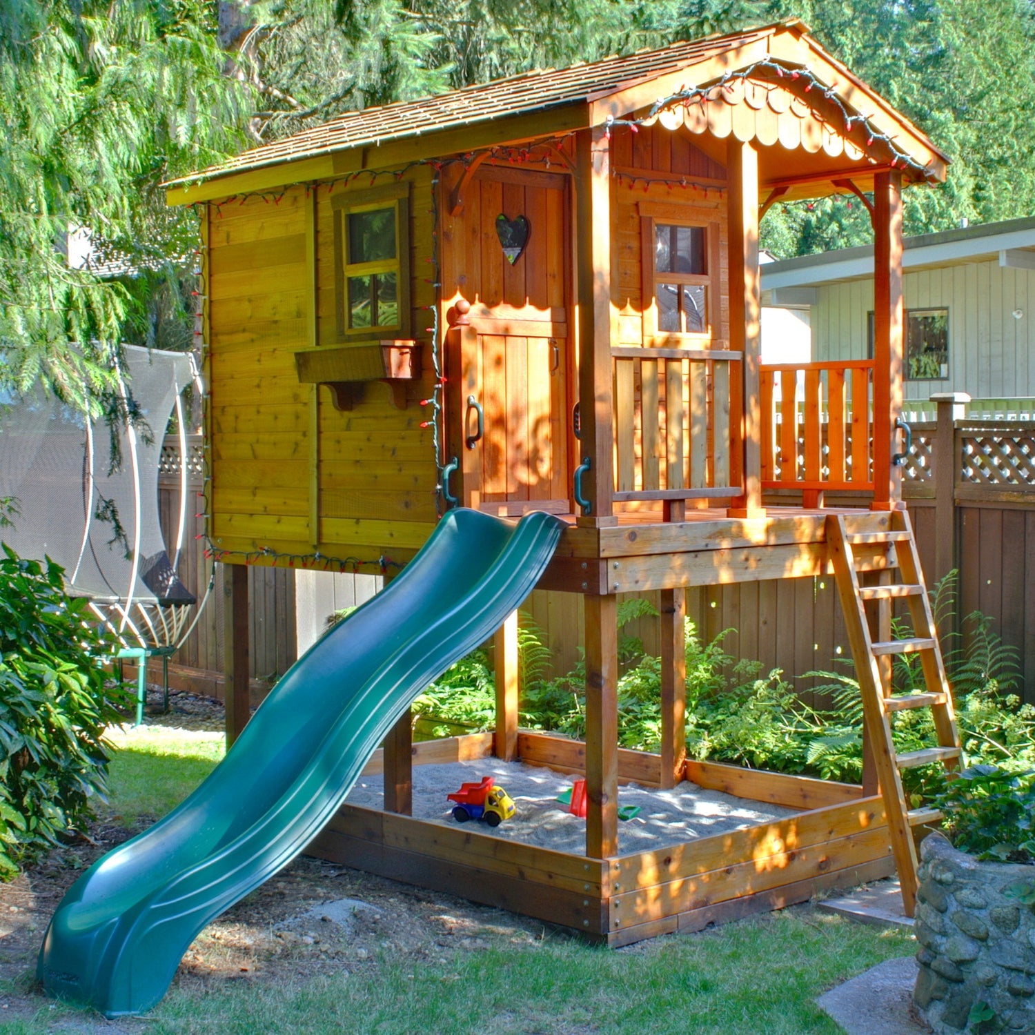 Outdoor Living Today 6x9 Western Red Cedar Sunflower Playhouse