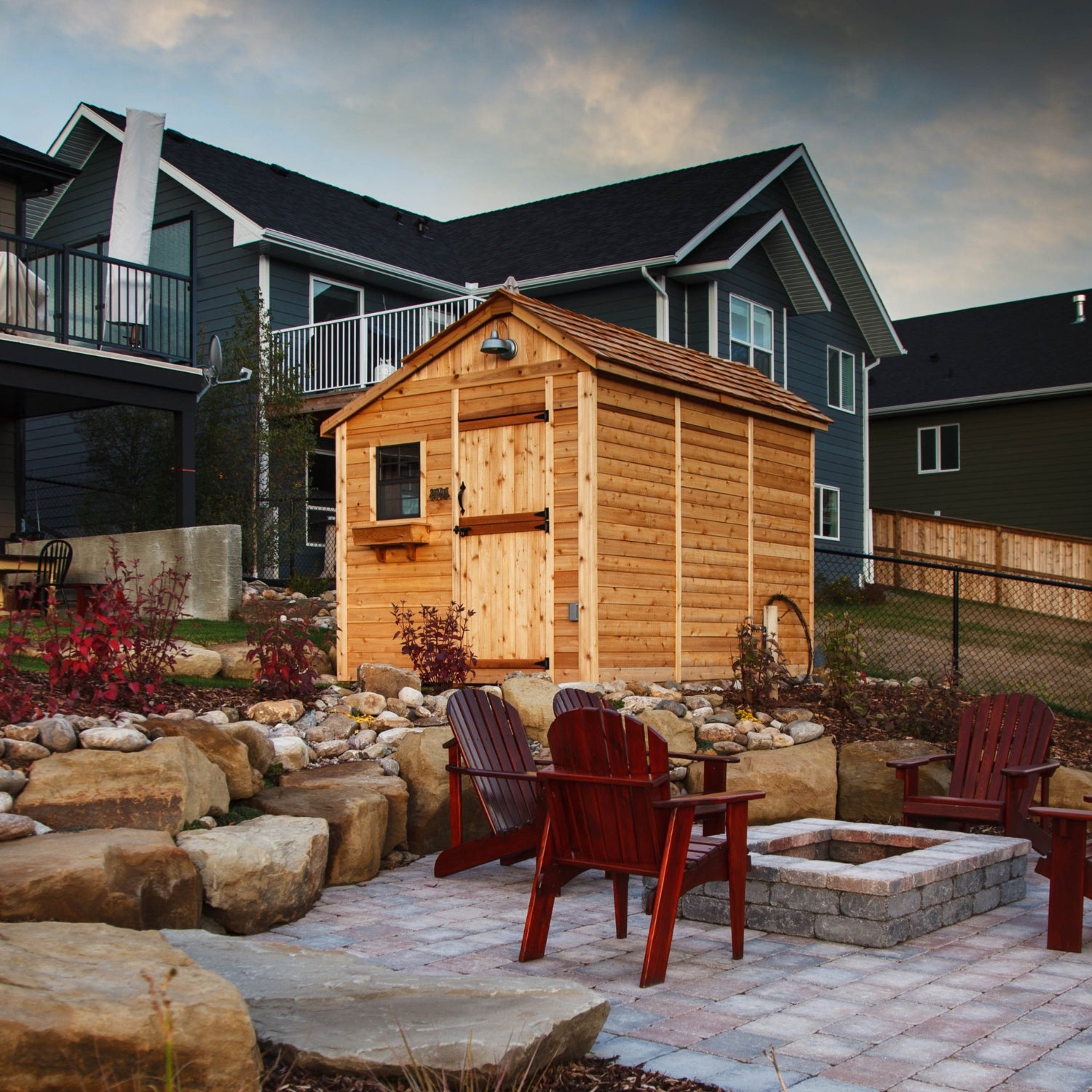 Outdoor Living Today 8x12 Western Red Cedar Sunshed Shed with Metal Roof