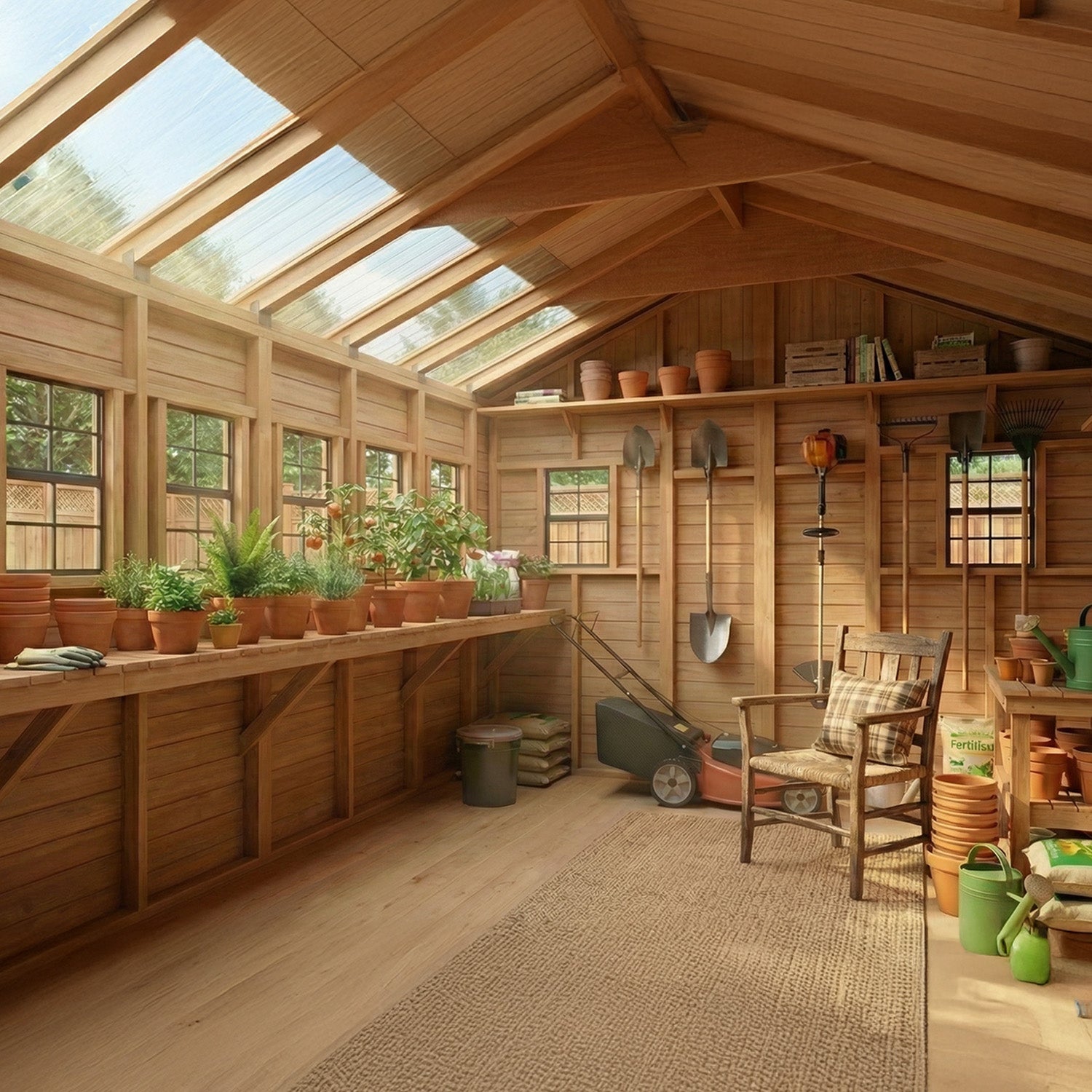 Outdoor Living Today 12x16 Western Red Cedar Sunshed Shed with Cedar Roof